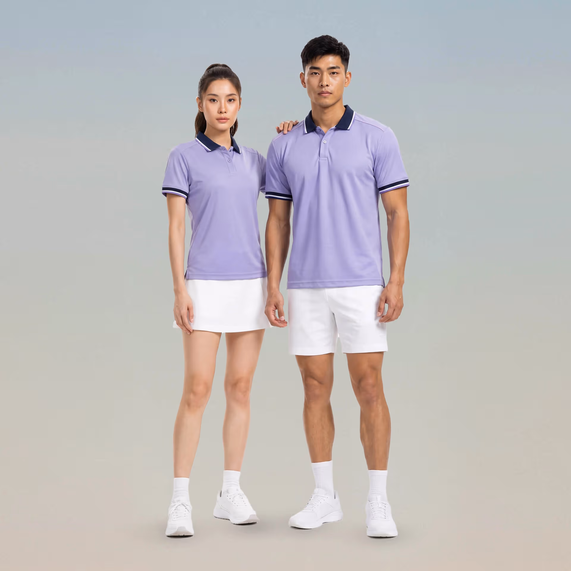 Áo Polo Đồng Phục Strivend SP02 Tím Pastel 7