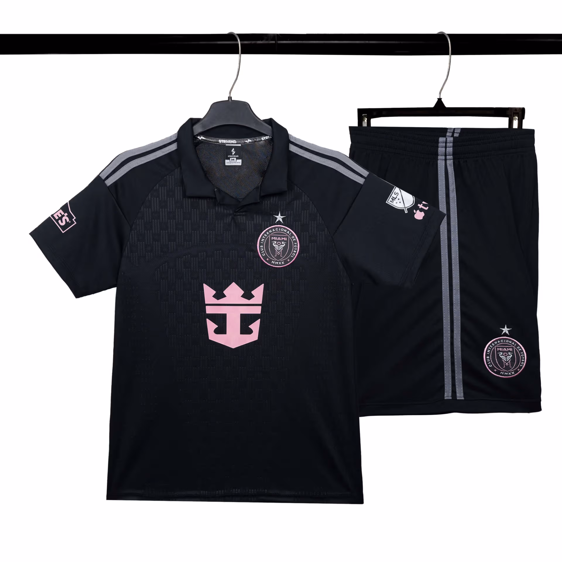 Bộ Quần Áo Bóng Đá Strivend Inter Miami Đen Away SS26