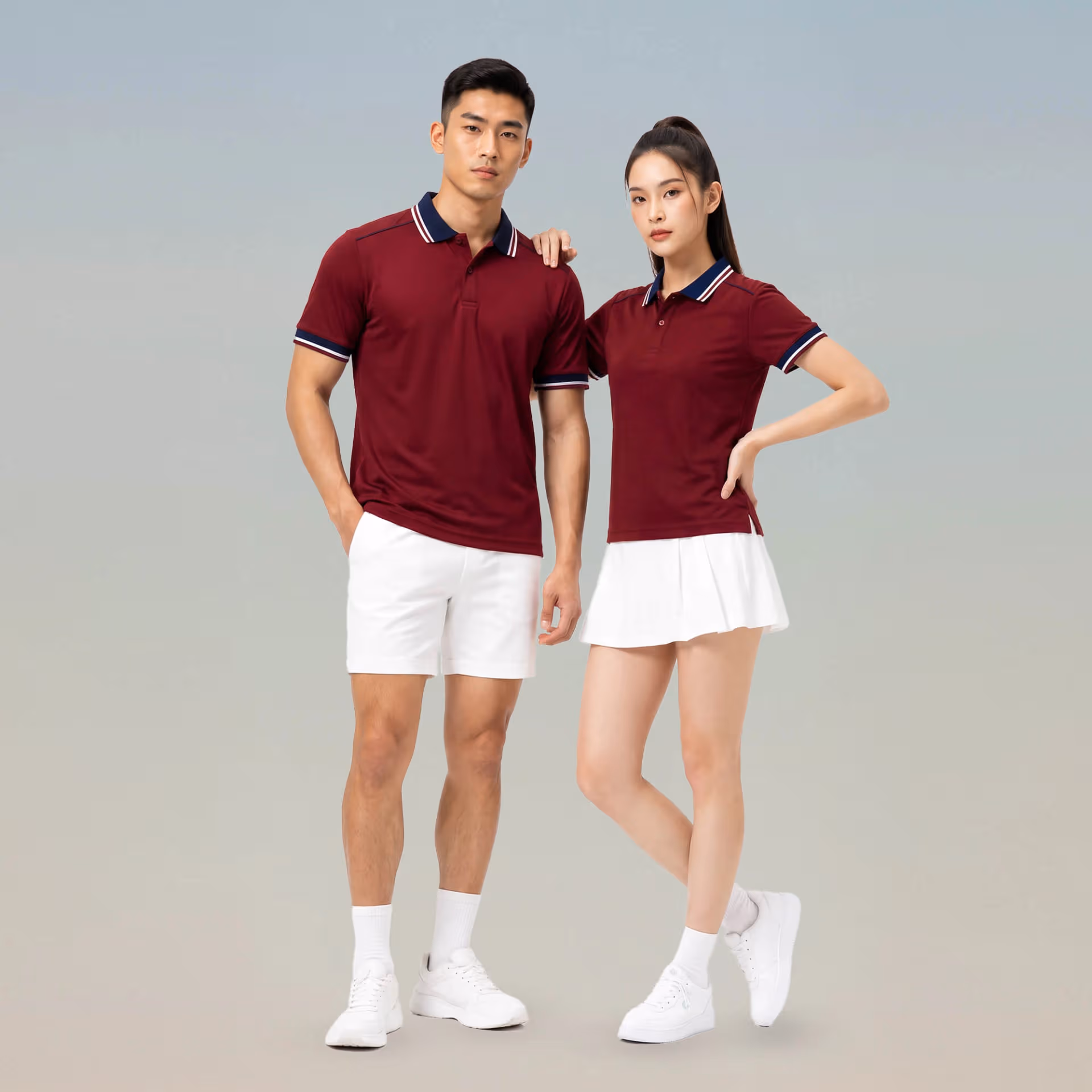 Áo Polo Đồng Phục Strivend SP02 Đỏ Đô 7