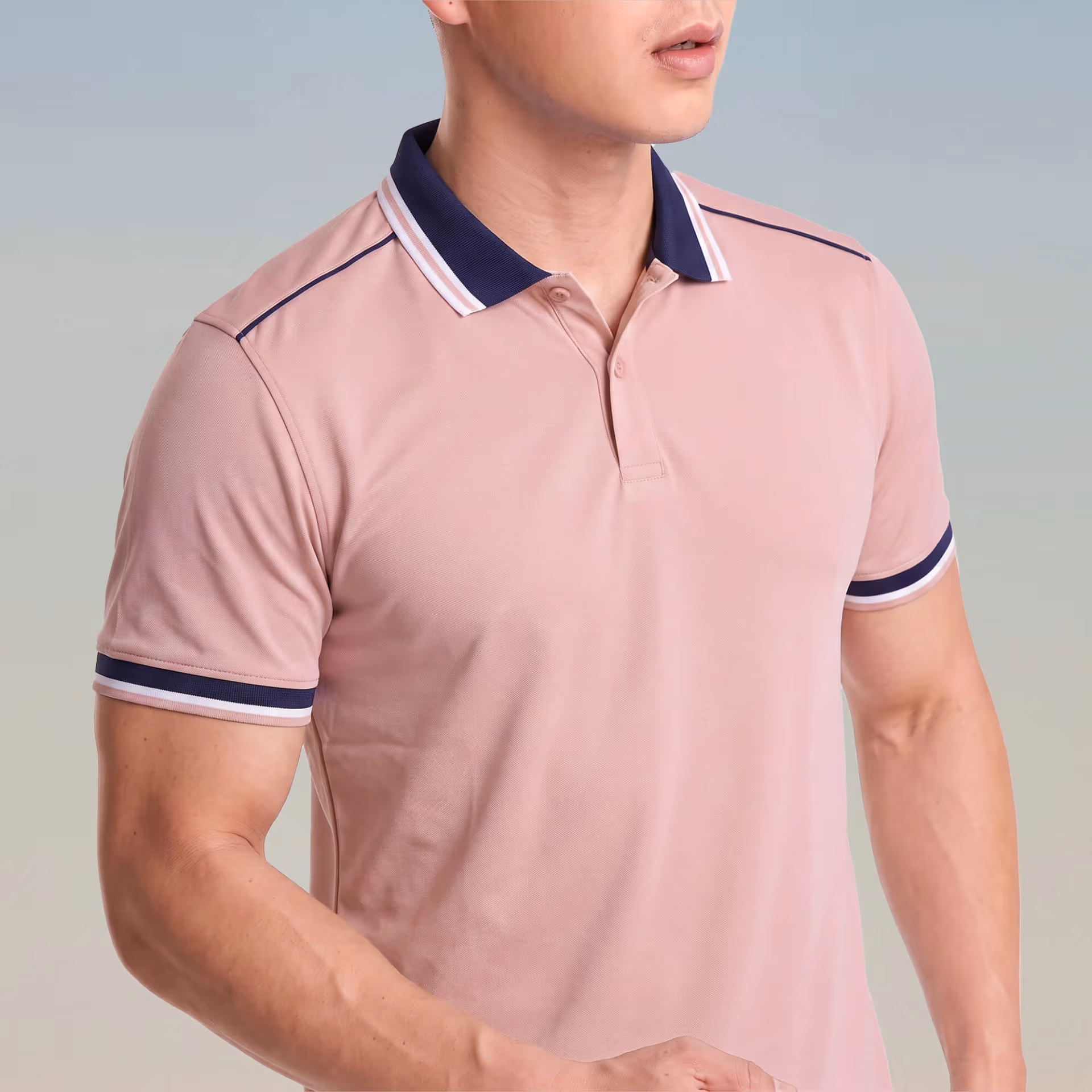 Áo Polo Đồng Phục Strivend SP02 Hồng Pastel 2