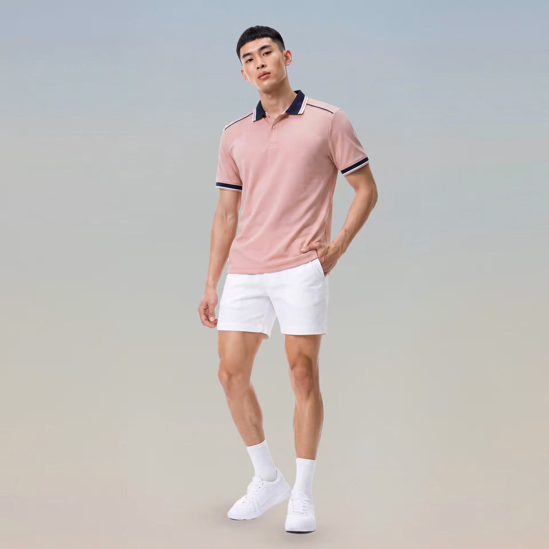 Áo Polo Đồng Phục Strivend SP02 Hồng Pastel 5