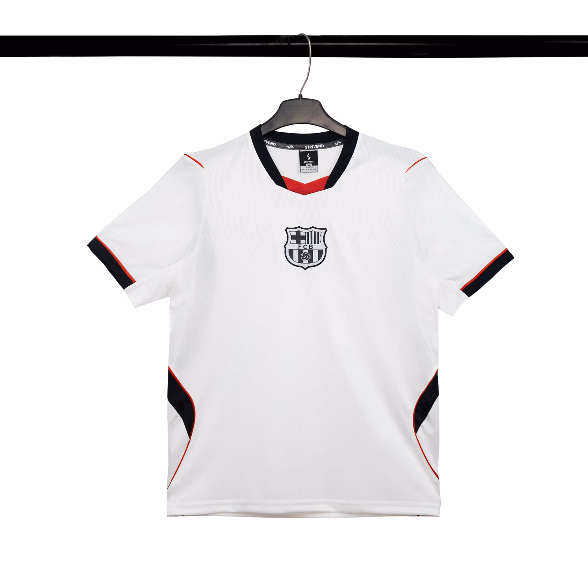 Bộ Quần Áo Bóng Đá Strivend Barcelona Trắng Design SS26