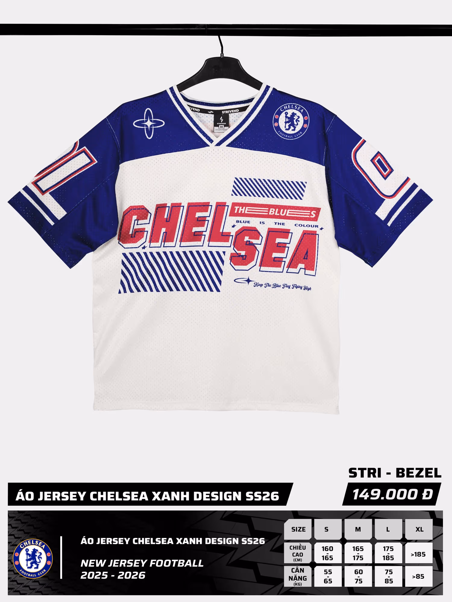 Strivend - Áo Jersey Chelsea Xanh Design SS26