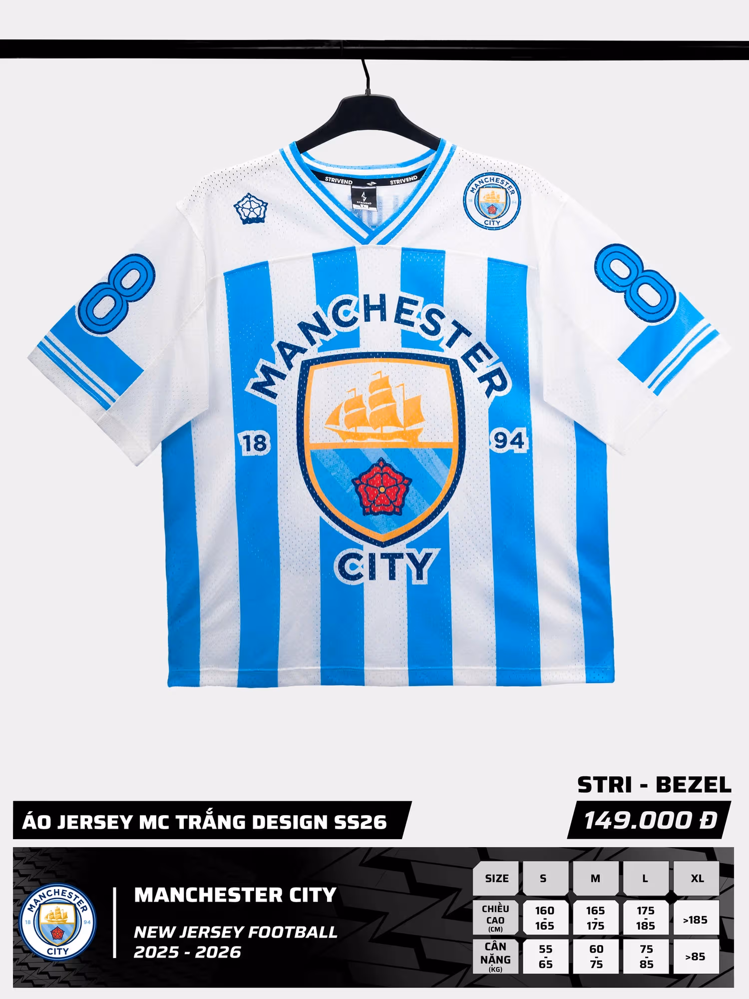 Strivend - Áo Jersey MC Trắng Design SS26