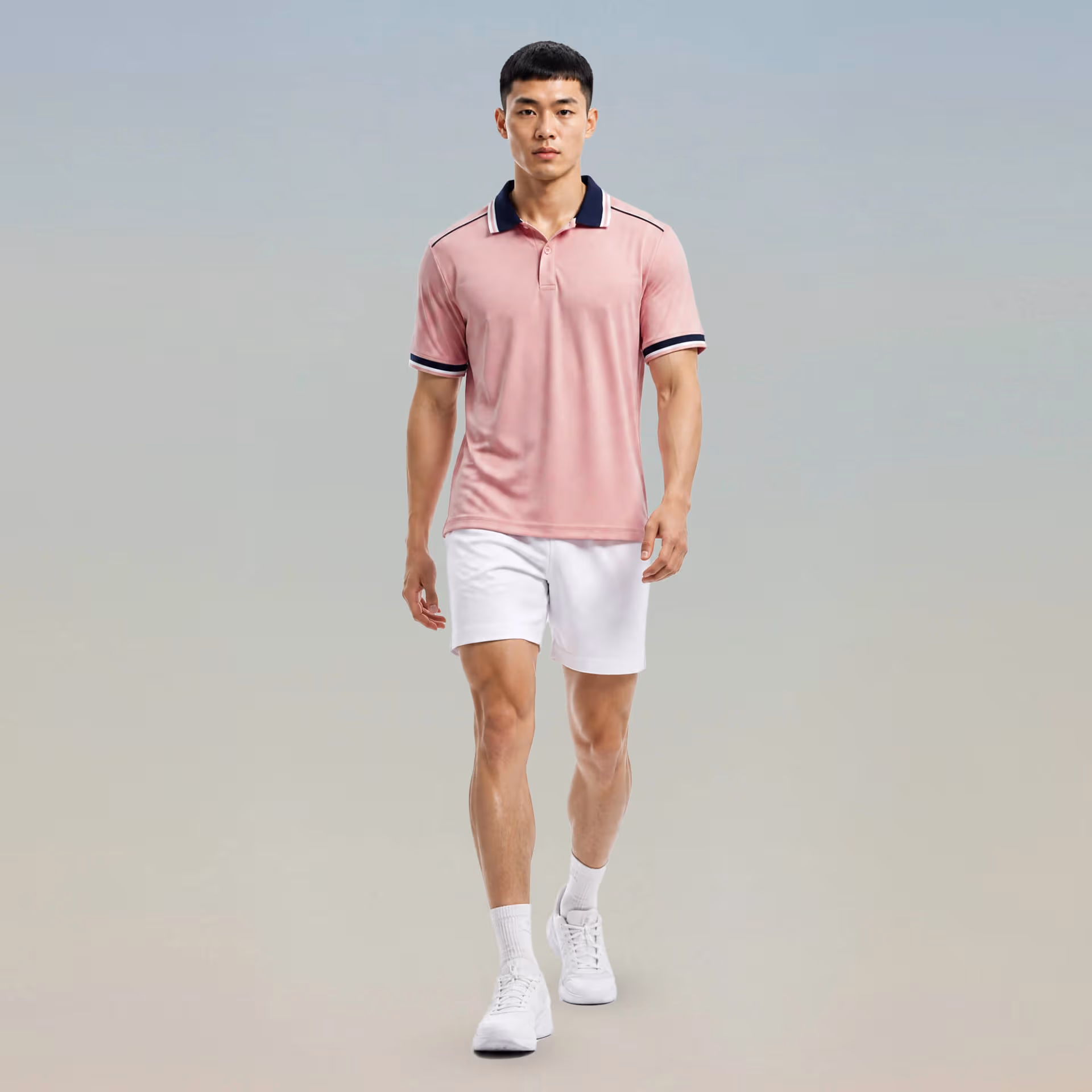 Áo Polo Đồng Phục Strivend SP02 Hồng Pastel 3