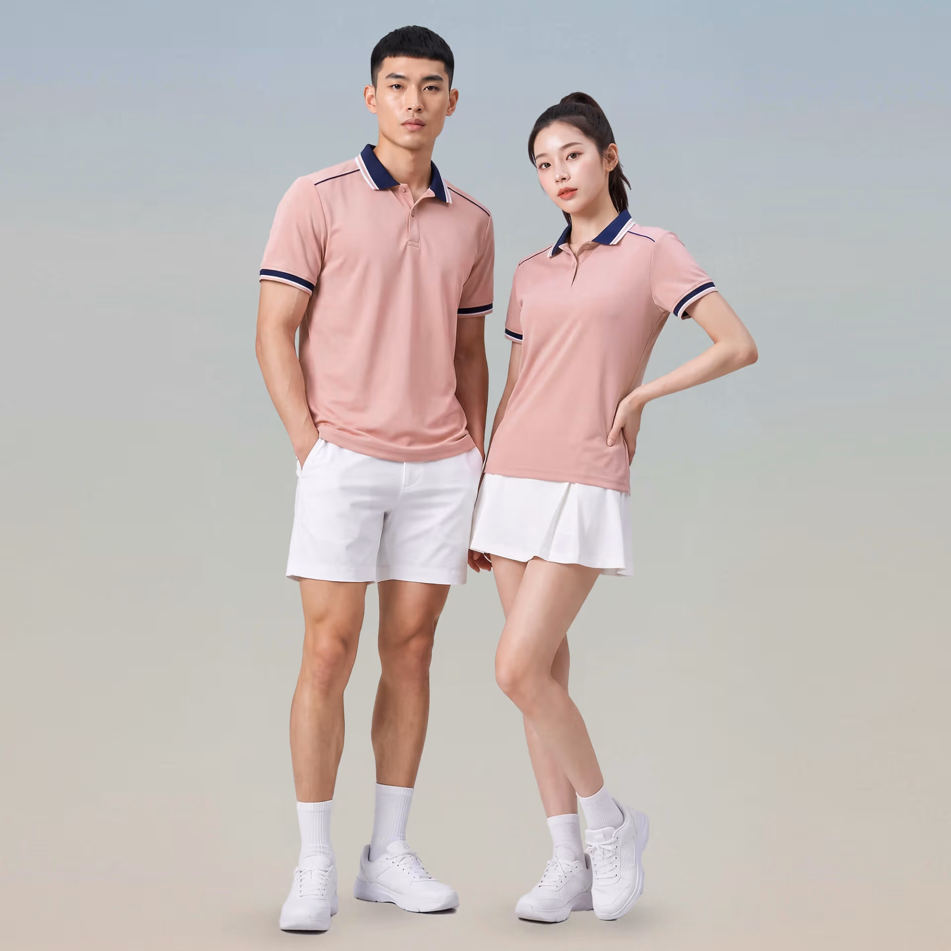 Áo Polo Đồng Phục Strivend SP02 Hồng Pastel 7