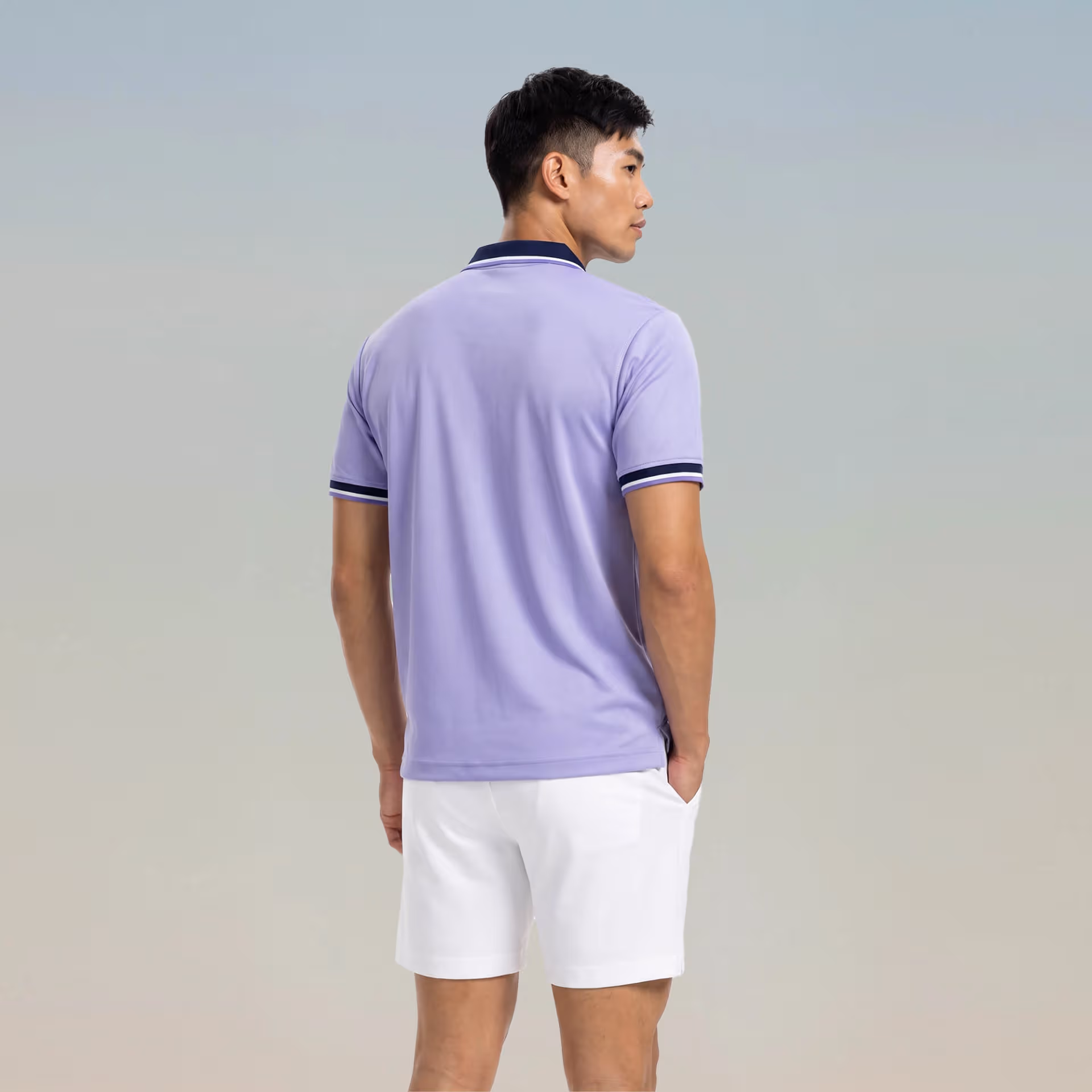 Áo Polo Đồng Phục Strivend SP02 Tím Pastel 3