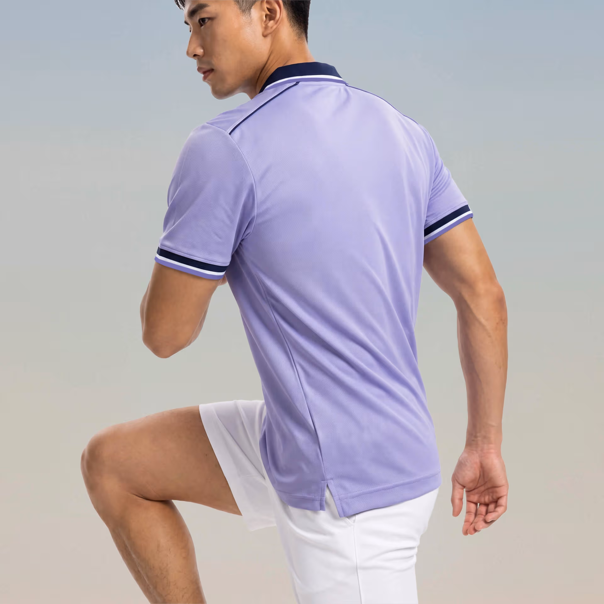 Áo Polo Đồng Phục Strivend SP02 Tím Pastel 4