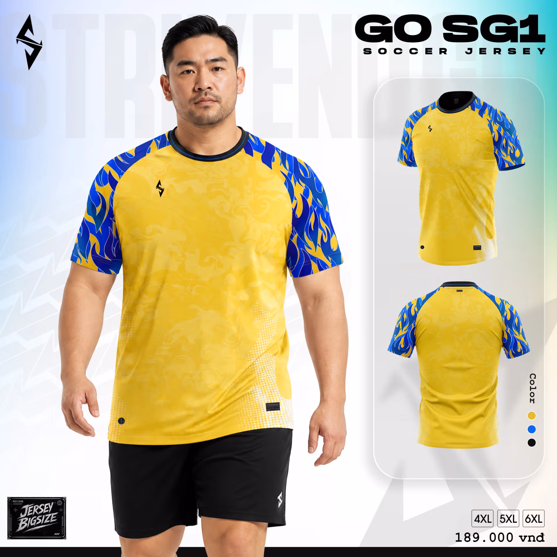 Quấn áo bóng đá Strivend Go SG01 Vàng 1