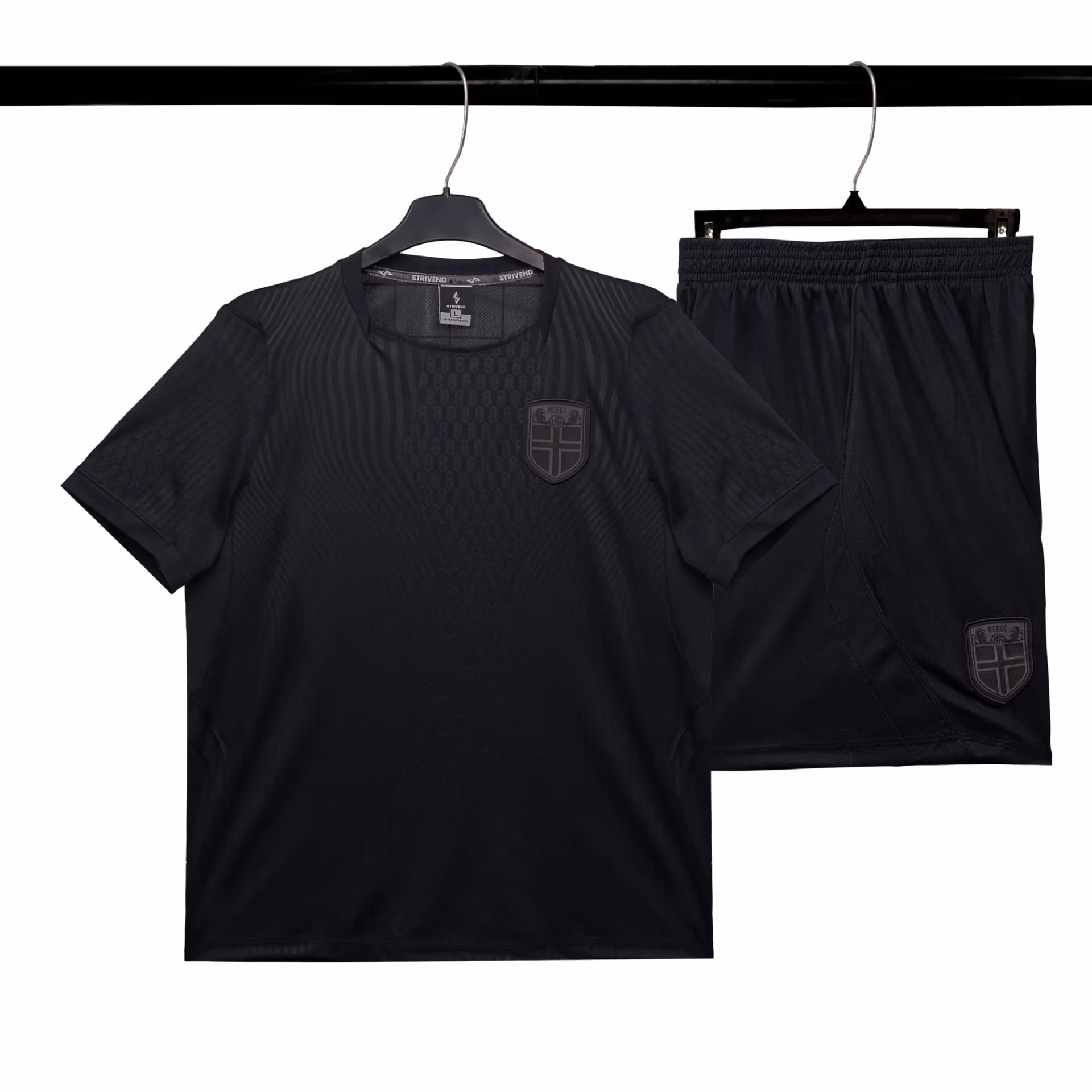 Bộ Quần Áo Bóng Đá Strivend Na Uy Đen Away WC26 2