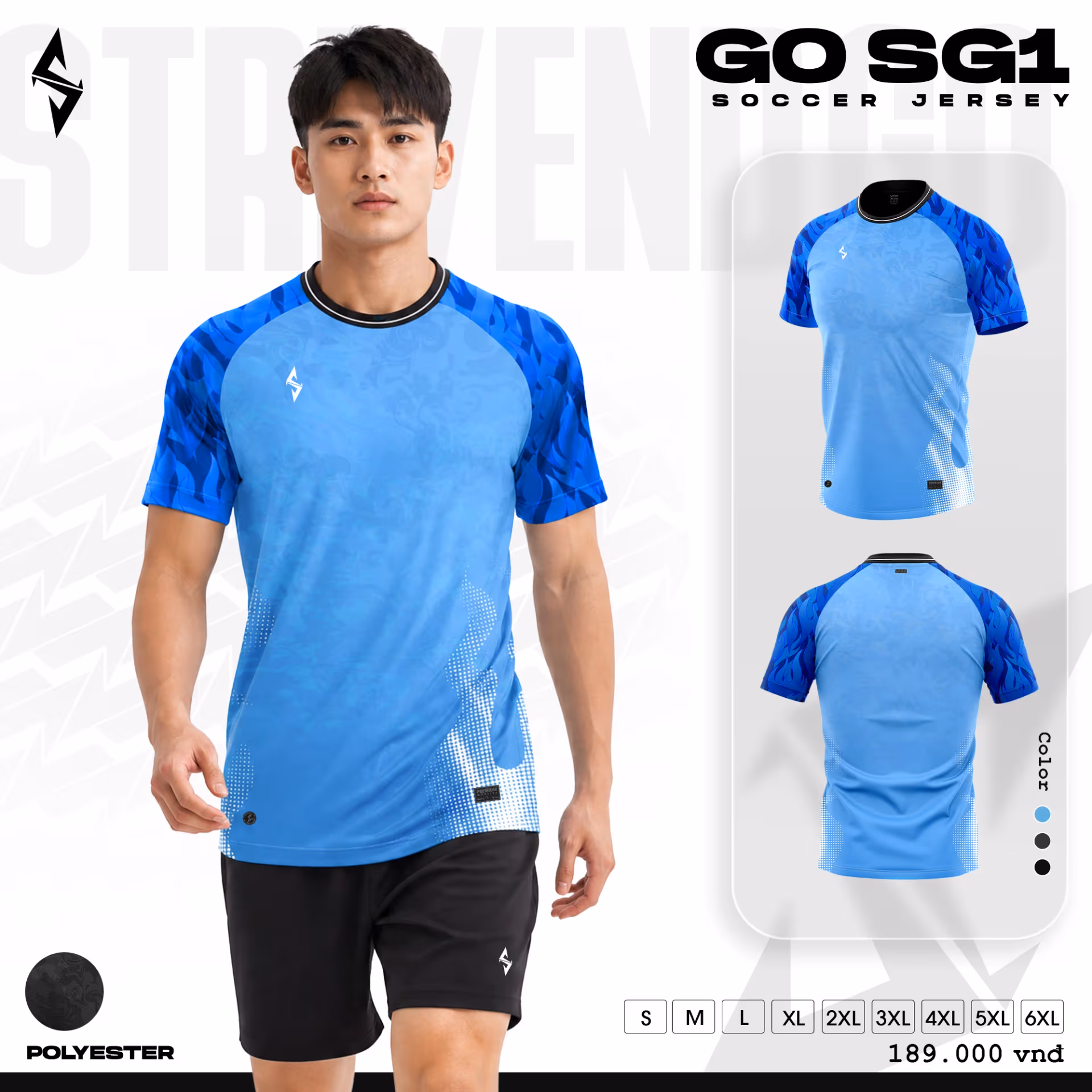 Quấn áo bóng đá Strivend Go SG01 Xanh Ya 1