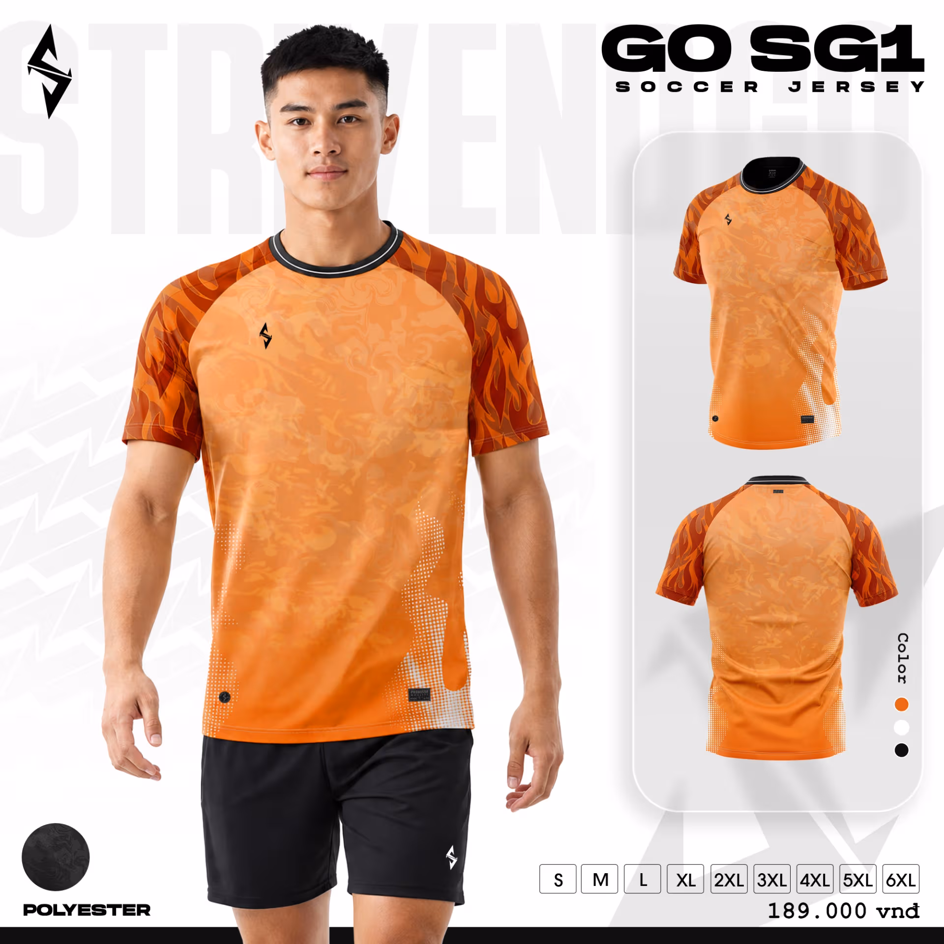 Quấn áo bóng đá Strivend Go SG01 Cam 1