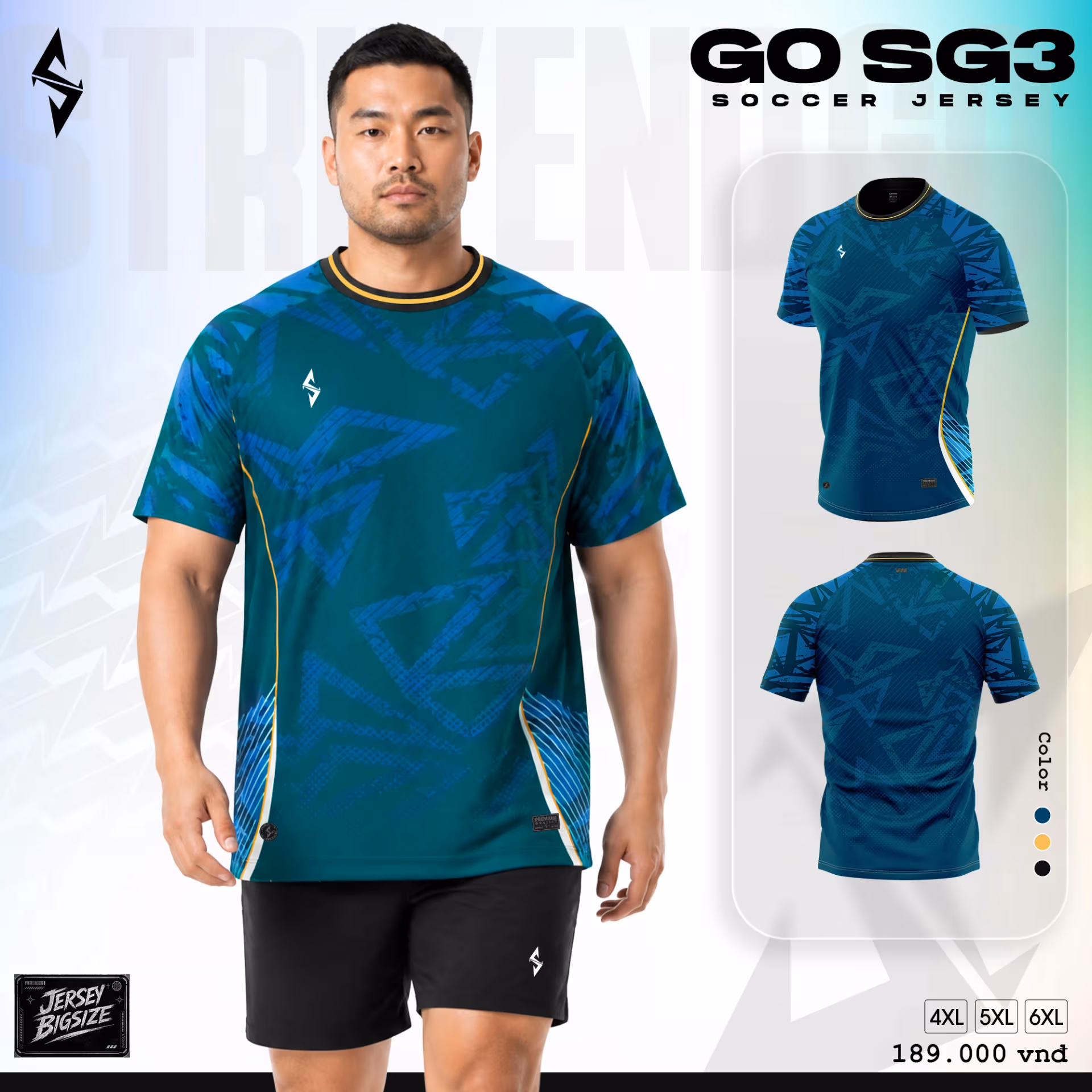 Bộ quần áo bóng đá Strivend GO SG03 Lông Công 2