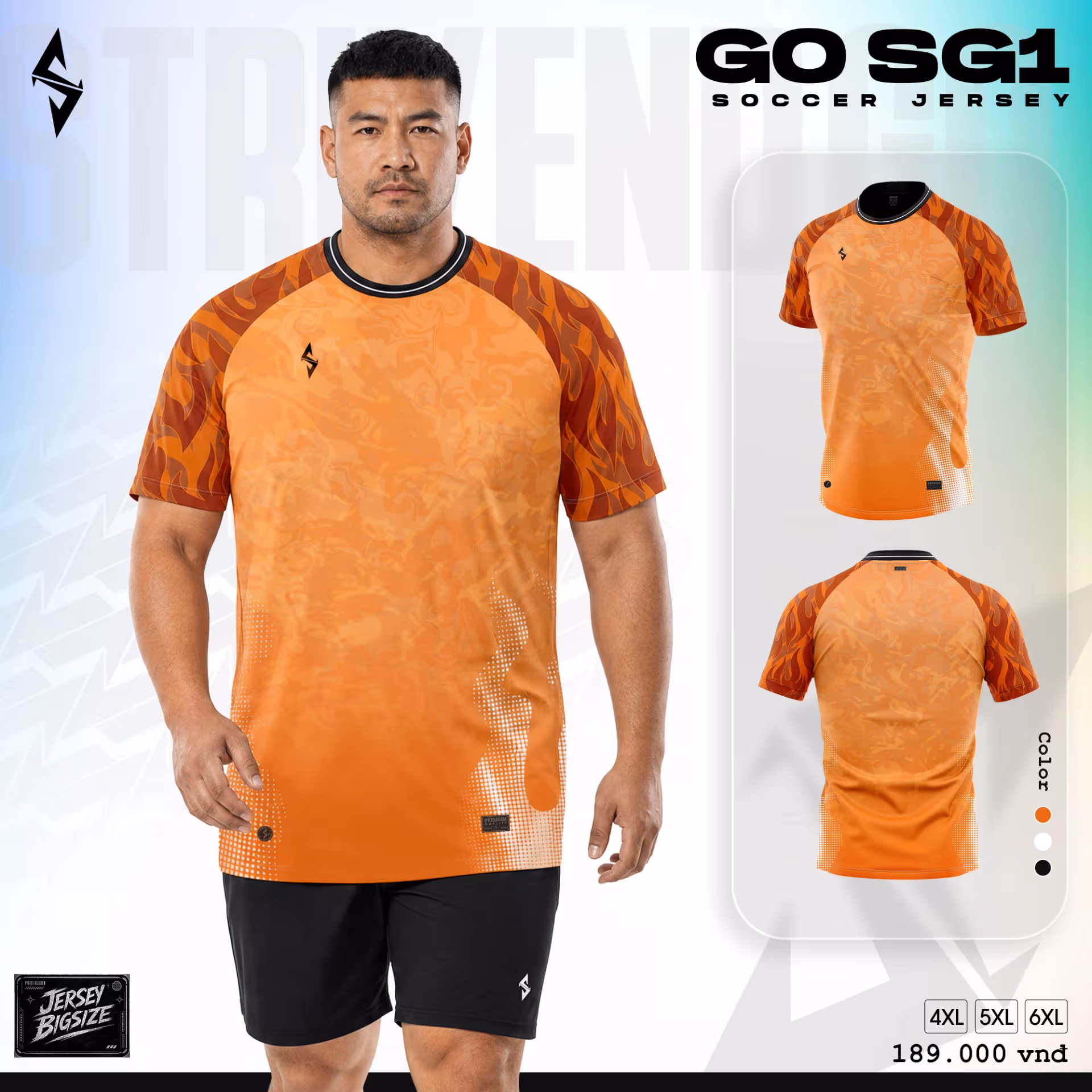 Quấn áo bóng đá Strivend Go SG01 Cam 2