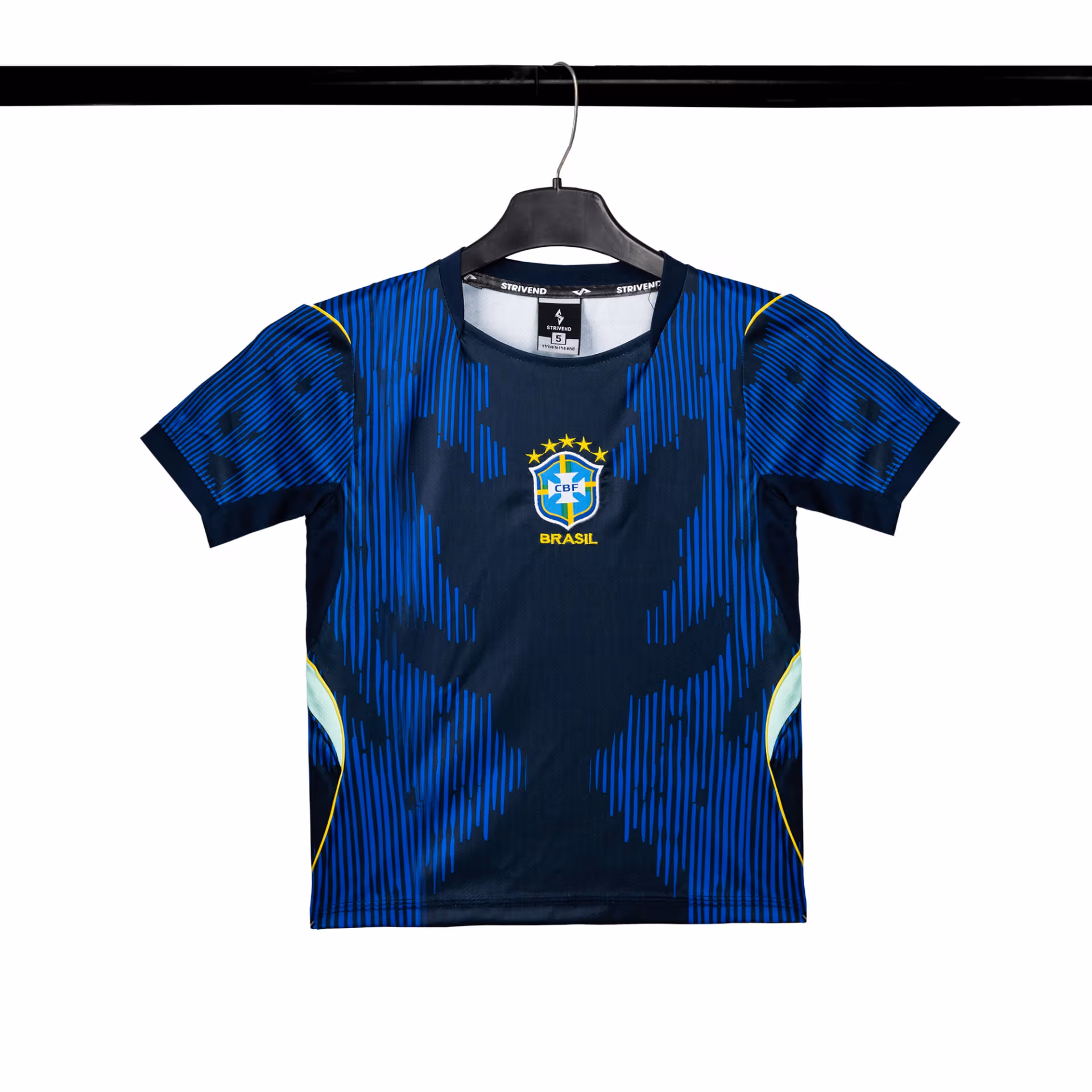 Bộ Quần Áo Bóng Đá Trẻ Em Strivend Brazil Xanh Đen Away WC26 3