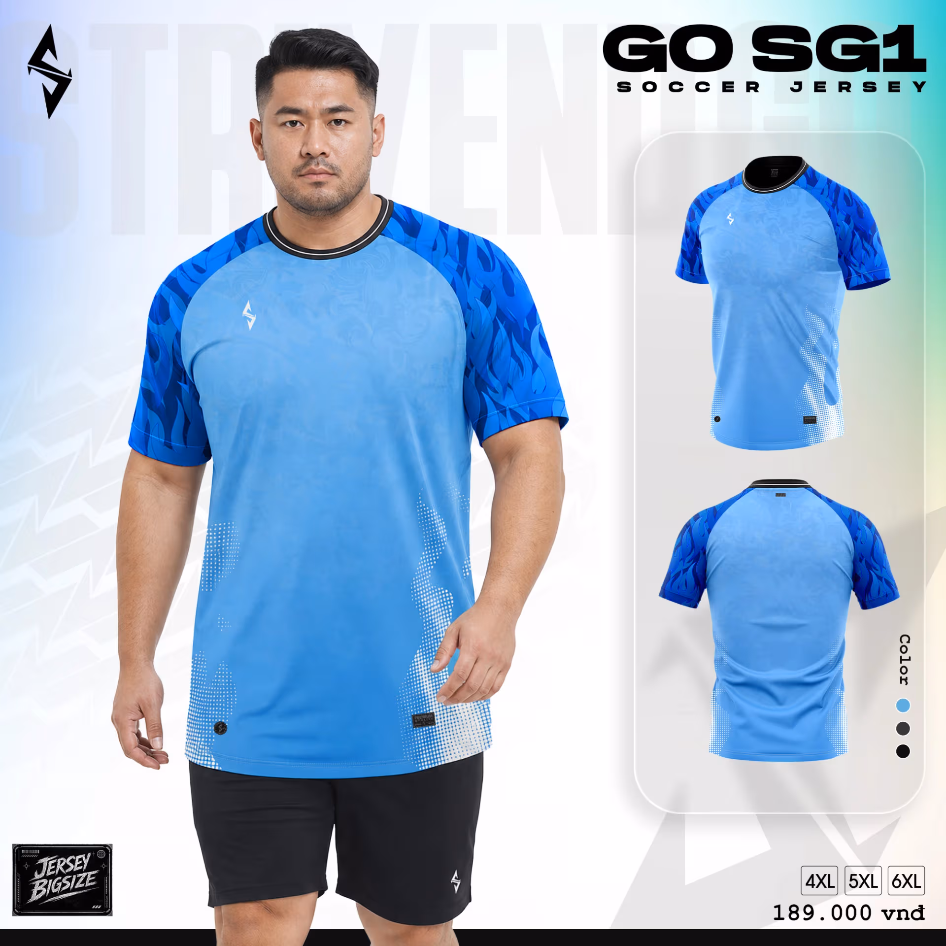 Quấn áo bóng đá Strivend Go SG01 Xanh Ya 2
