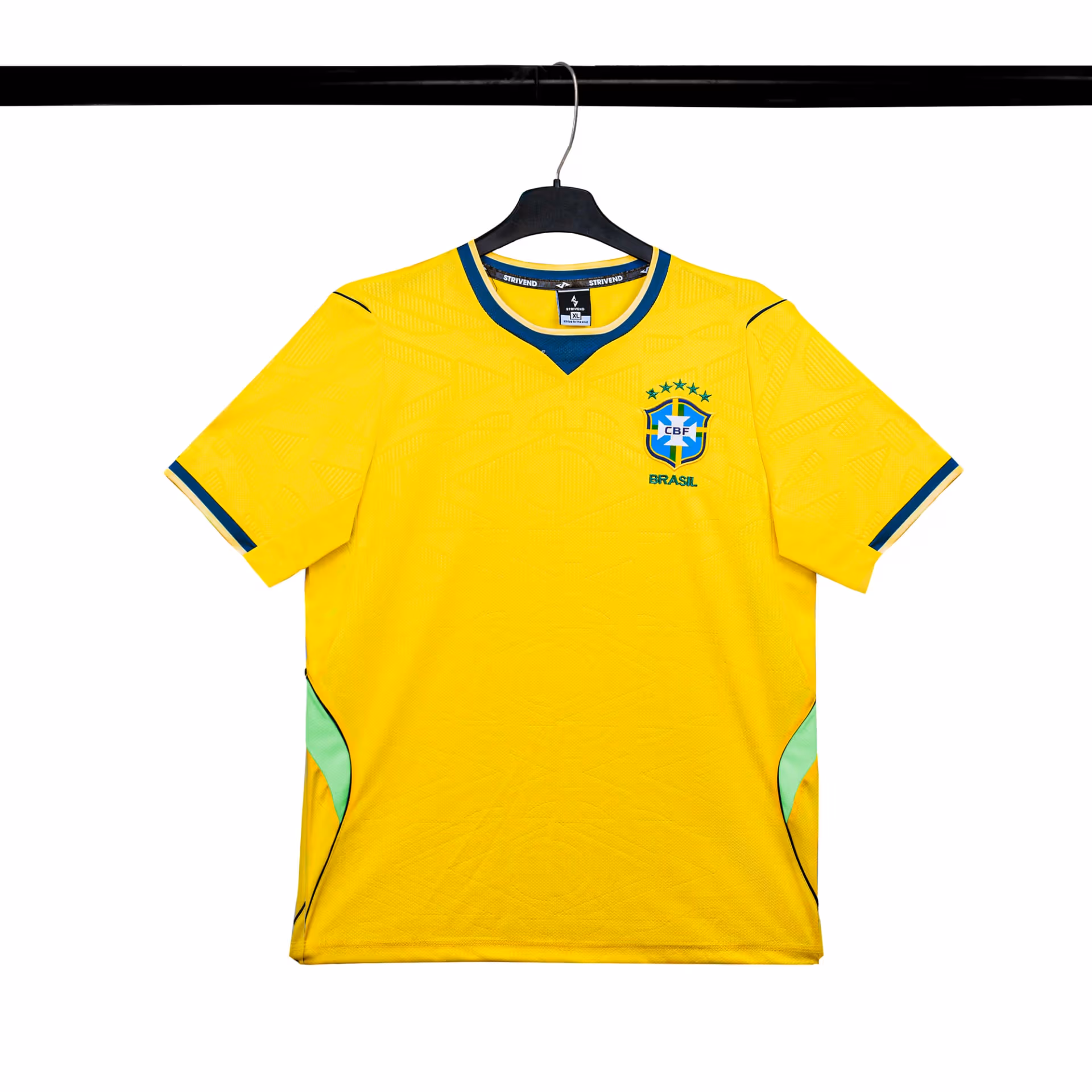 Bộ Quần Áo Bóng Đá Strivend Brazil Vàng Home WC26 3