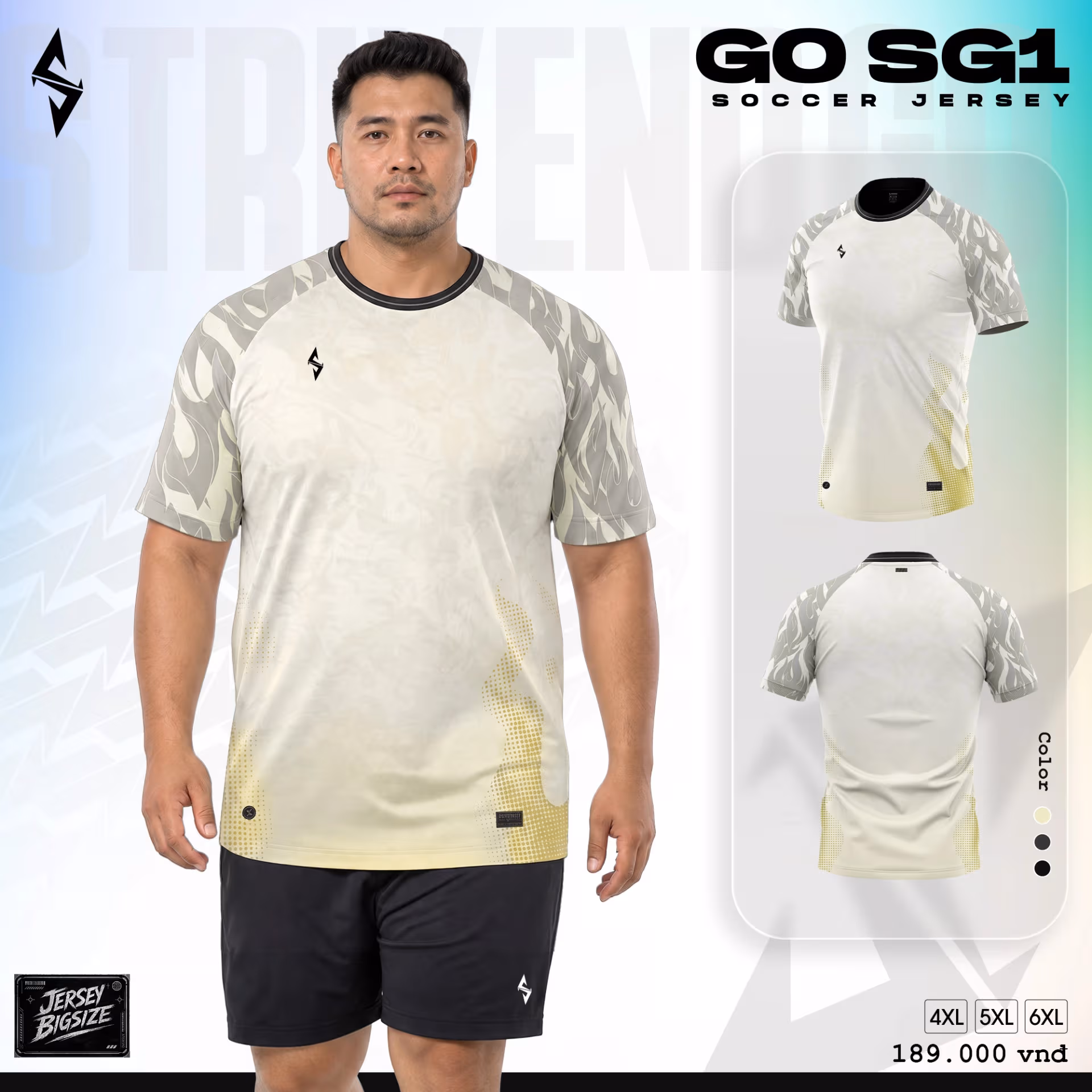 Quấn áo bóng đá Strivend Go SG01 Kem 2