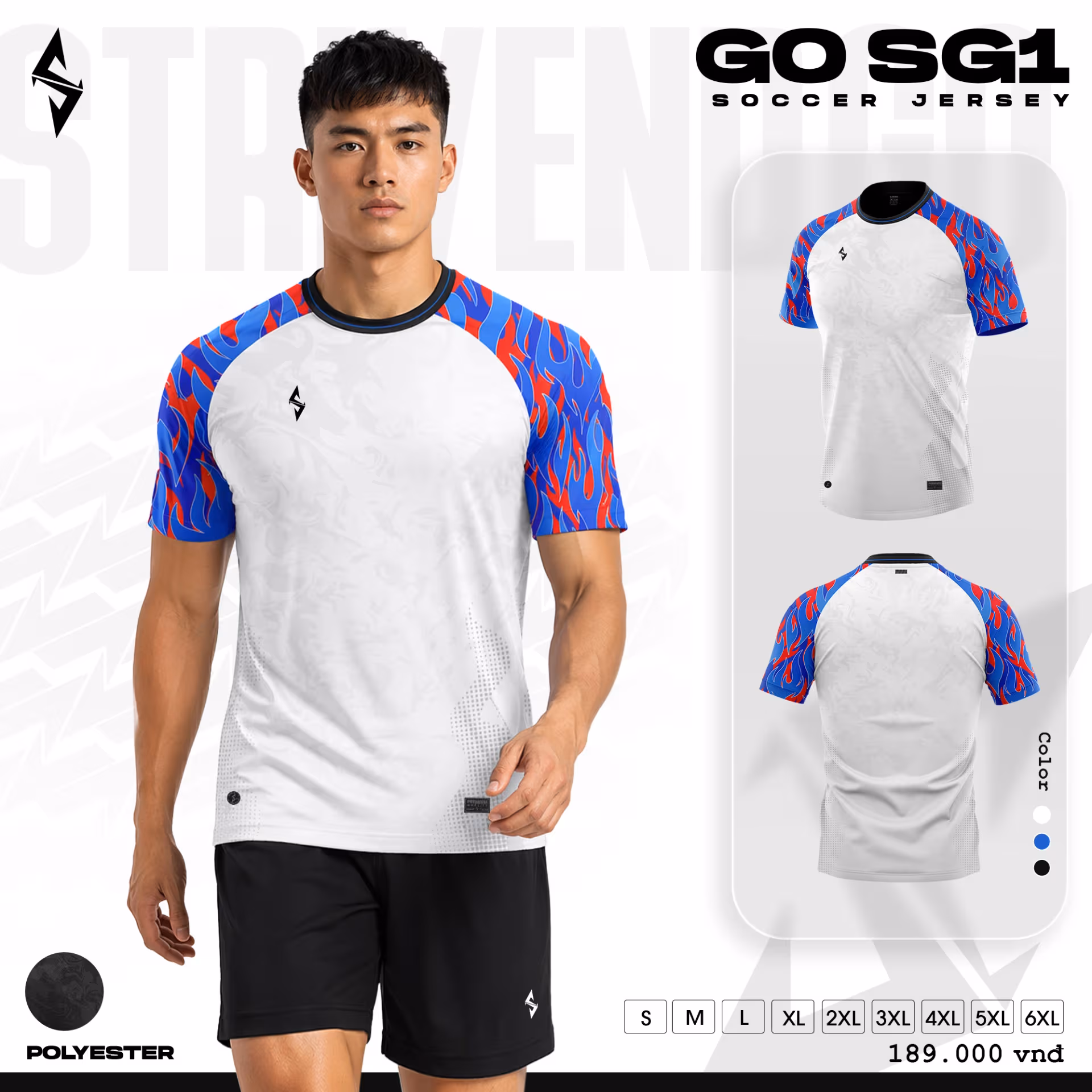 Quấn áo bóng đá Strivend Go SG01 Trắng 1