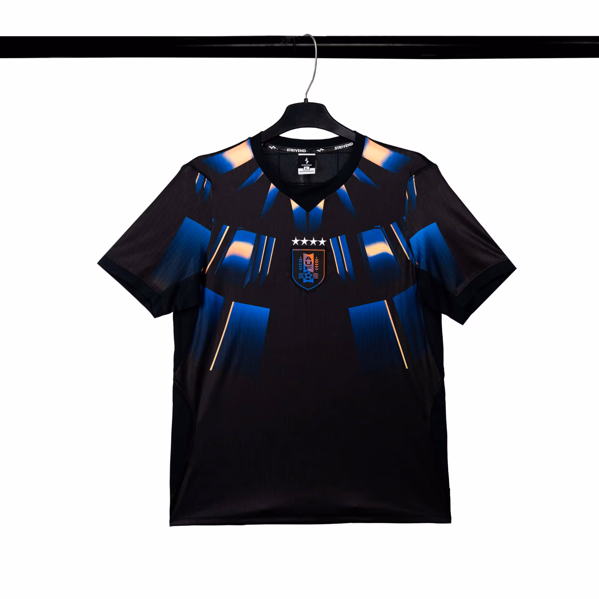 Bộ Quần Áo Bóng Đá Strivend Uruguay Đen Away WC26 3