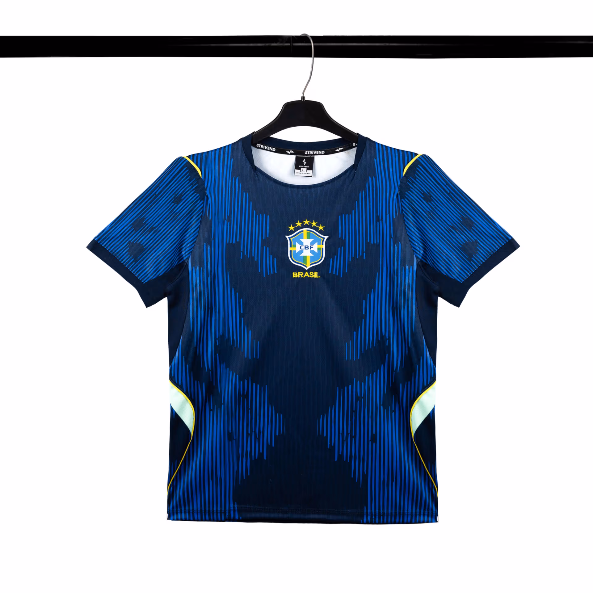 Bộ Quần Áo Bóng Đá Strivend Brazil Xanh Đen Away WC26 3