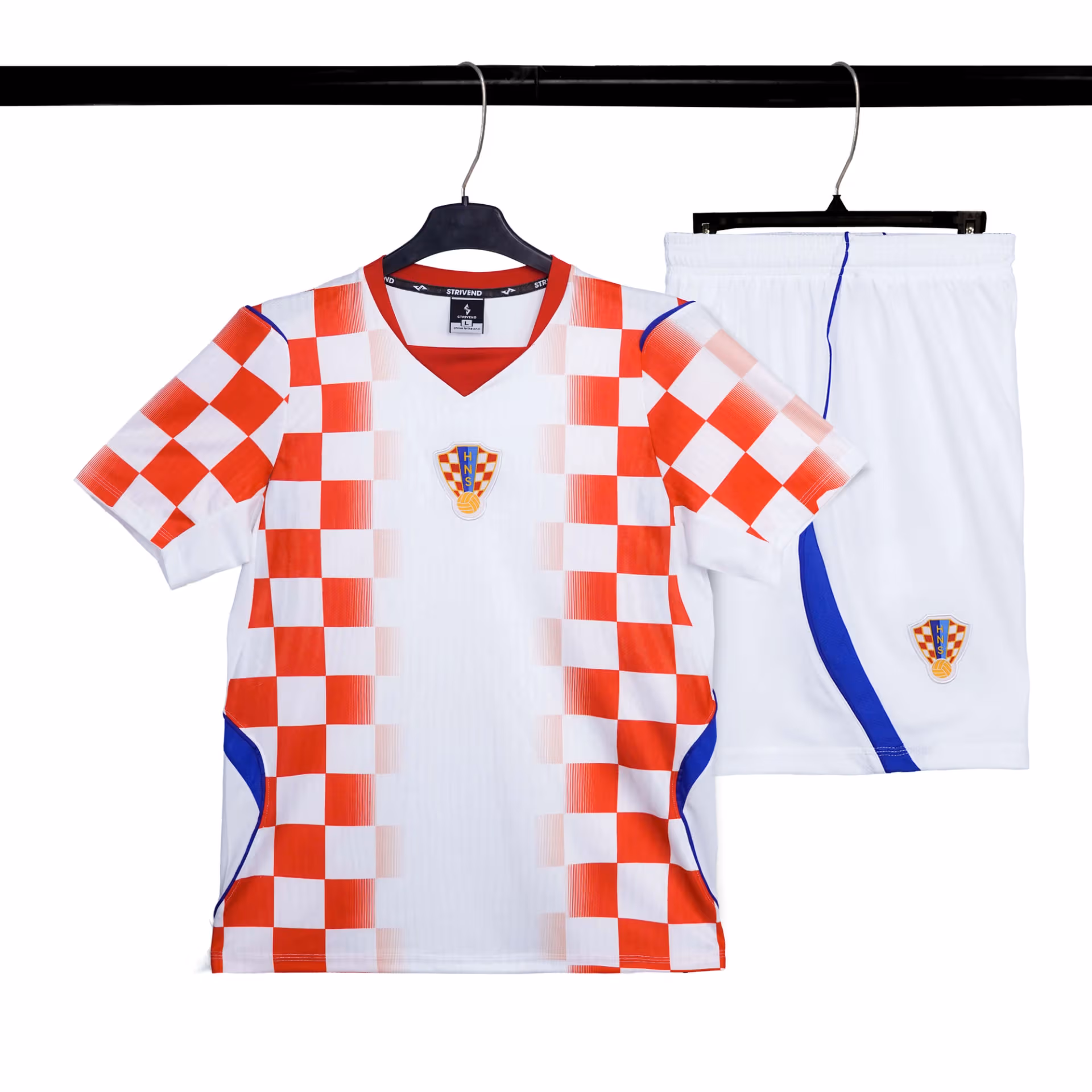 Bộ Quần Áo Bóng Đá Strivend Croatia Trắng Đỏ Home WC26 2