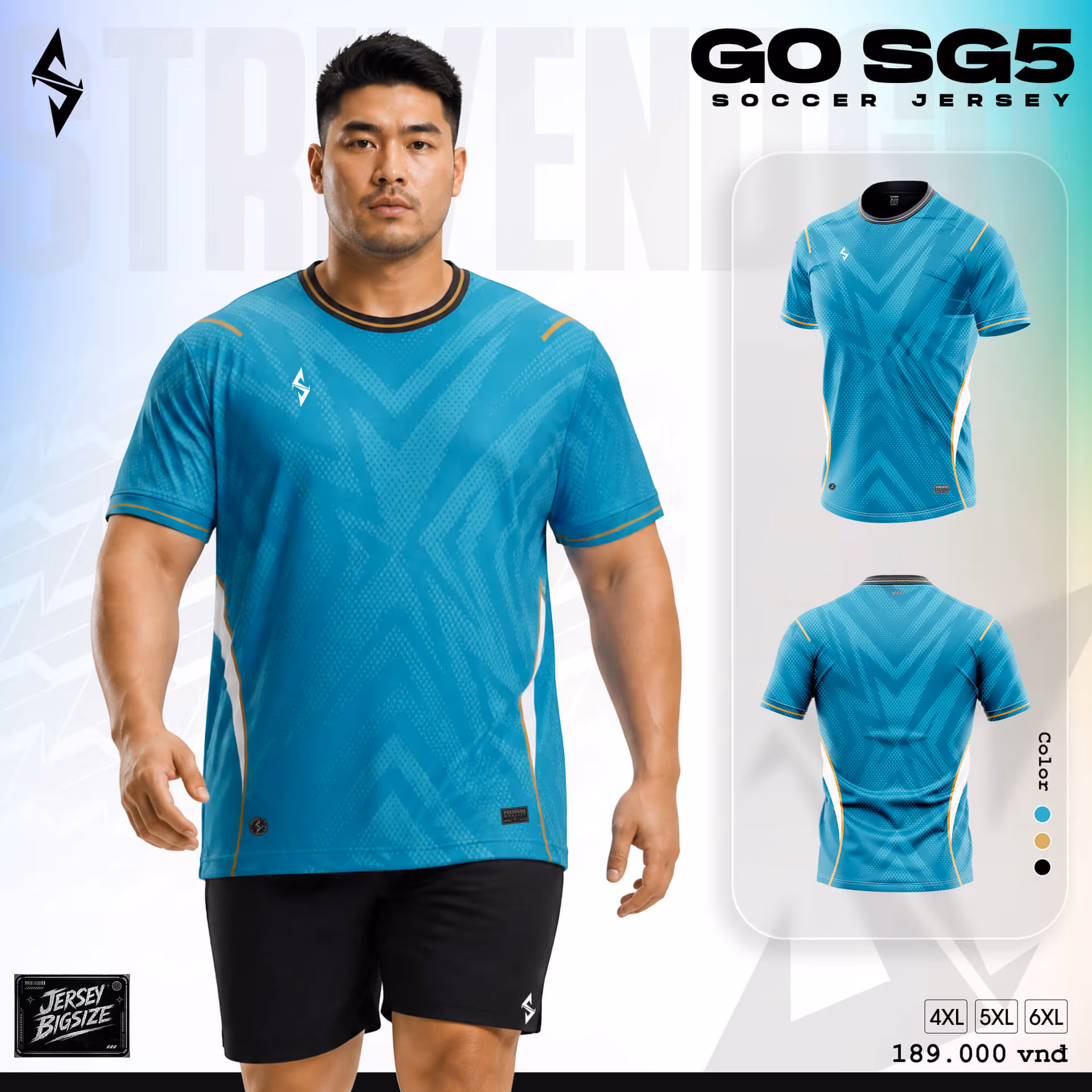 Bộ quần áo bóng đá Strivend Go Big Size SG05 Lông Công