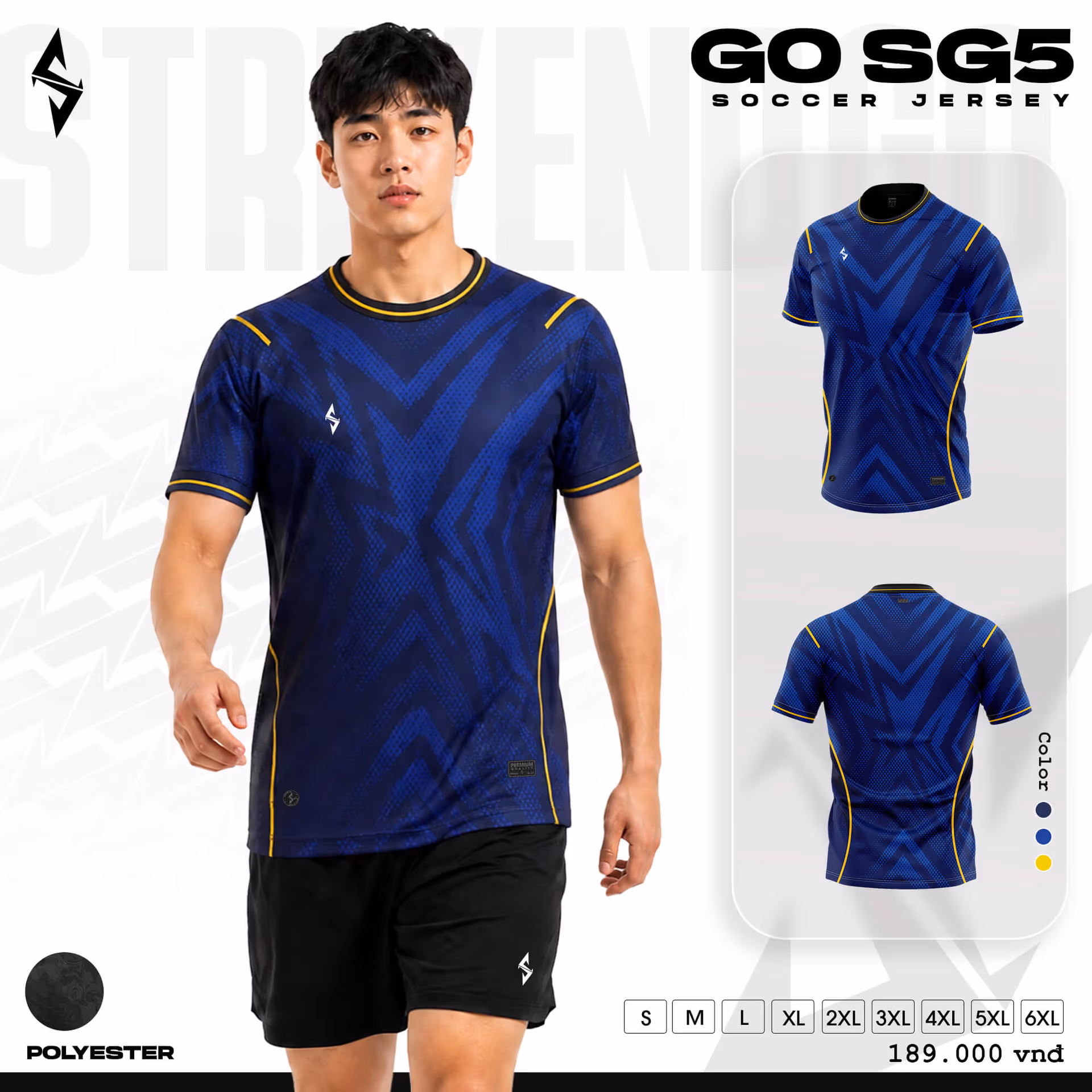 Bộ quần áo bóng đá Strivend Go SG05 Xanh Bích