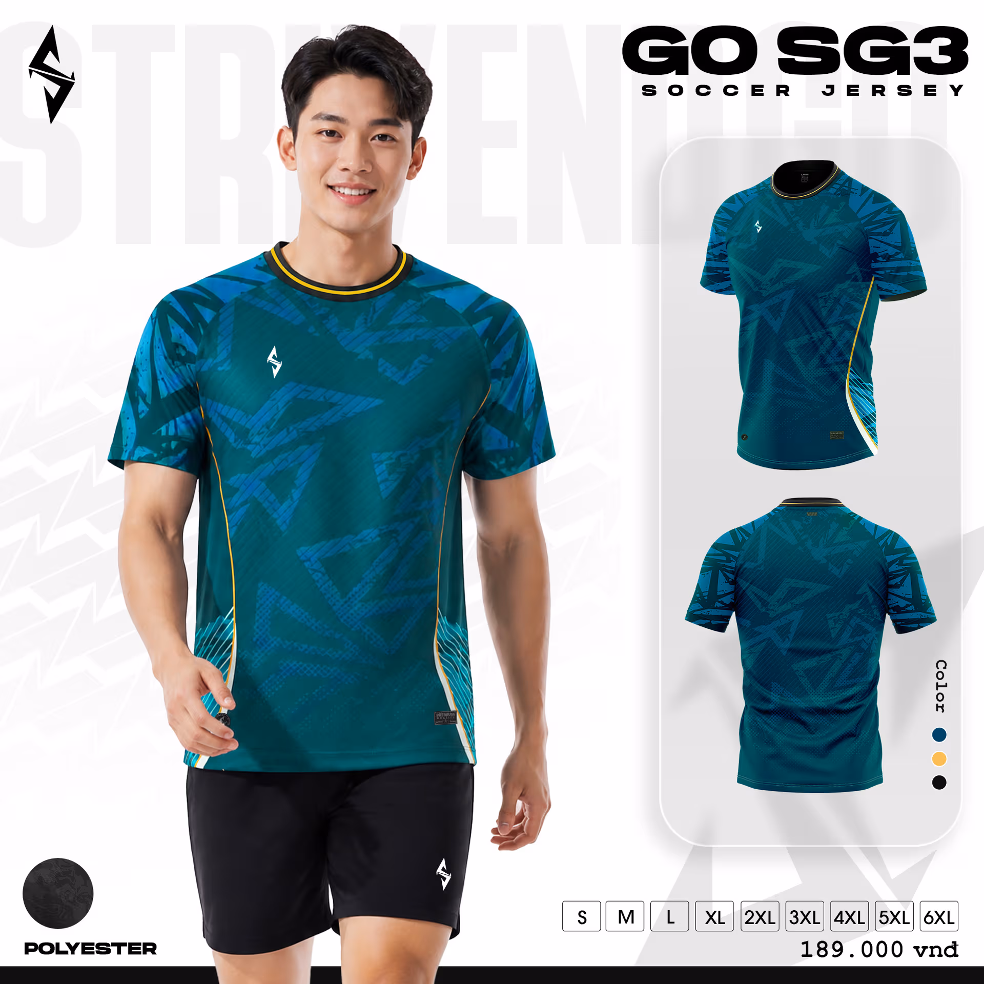Bộ quần áo bóng đá Strivend GO Big Size SG03 Lông Công
