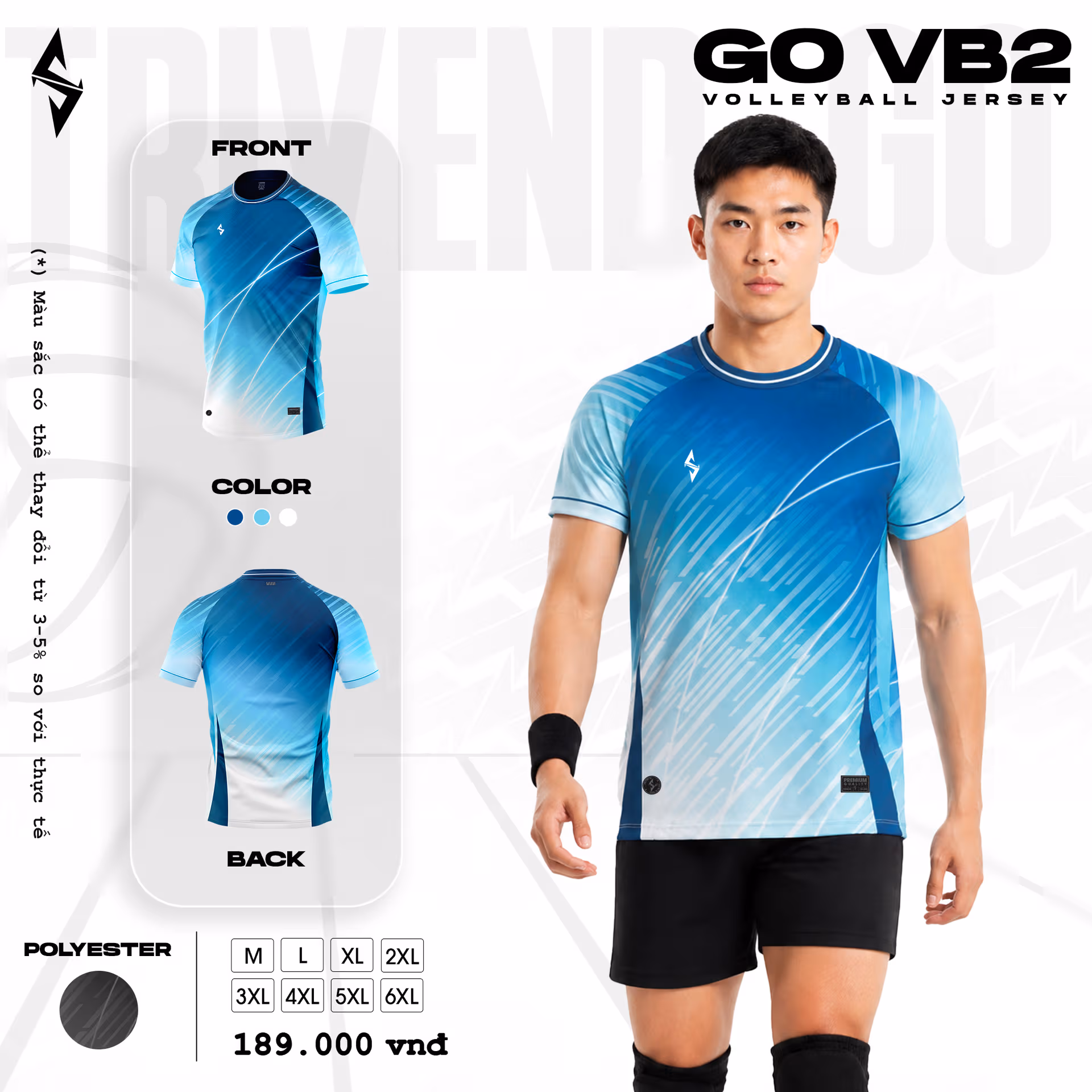 Quần áo bóng chuyền Nam Strivend GO VB02 Lông Công