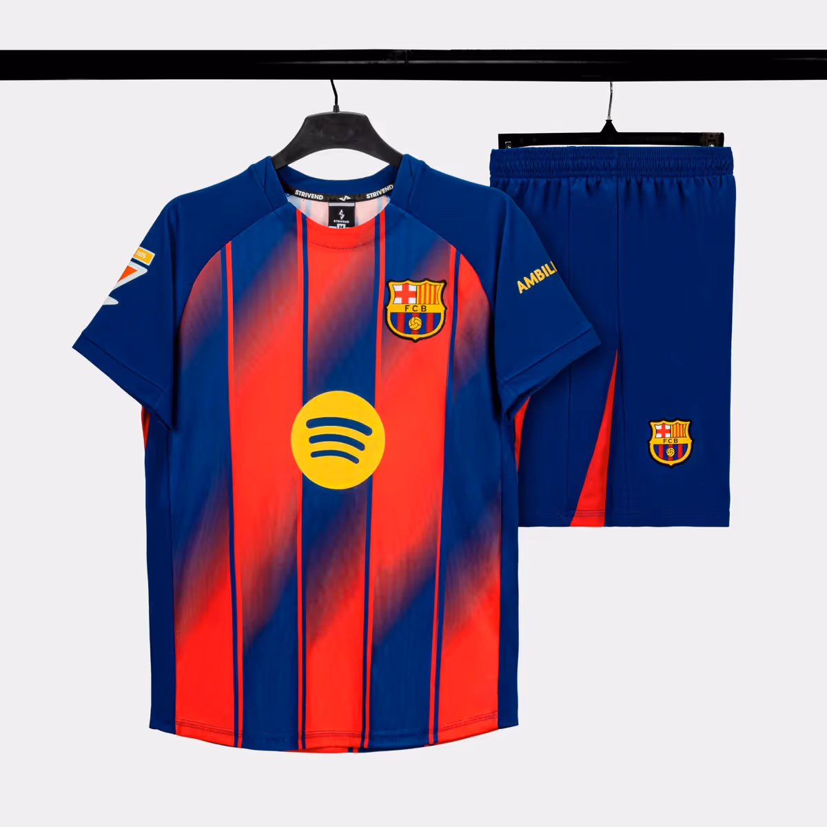 Bộ Quần Áo Bóng Đá Strivend Barcelona Sọc Home SS26