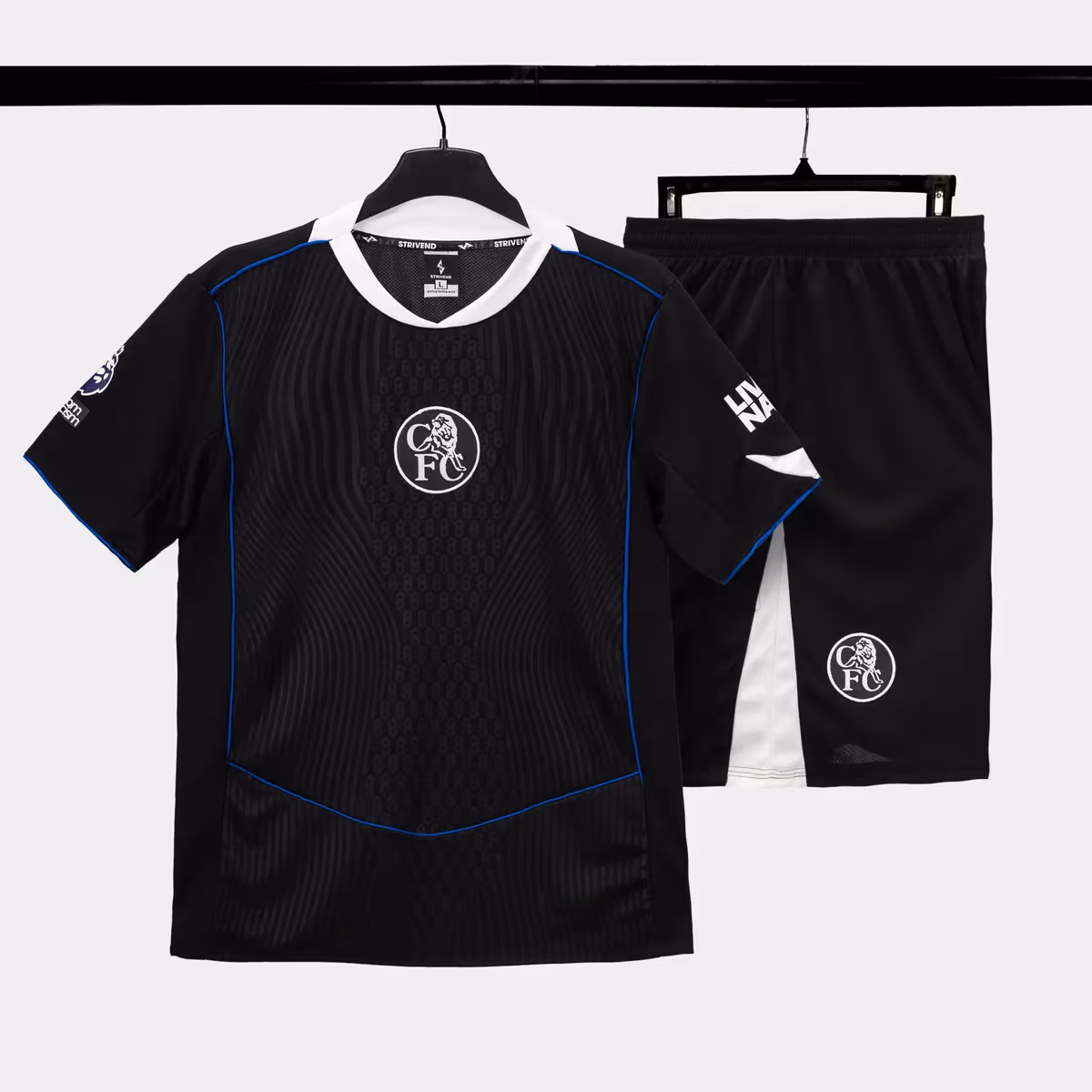 Bộ Quần Áo Bóng Đá Strivend Chelsea Đen Third Kit Design SS26