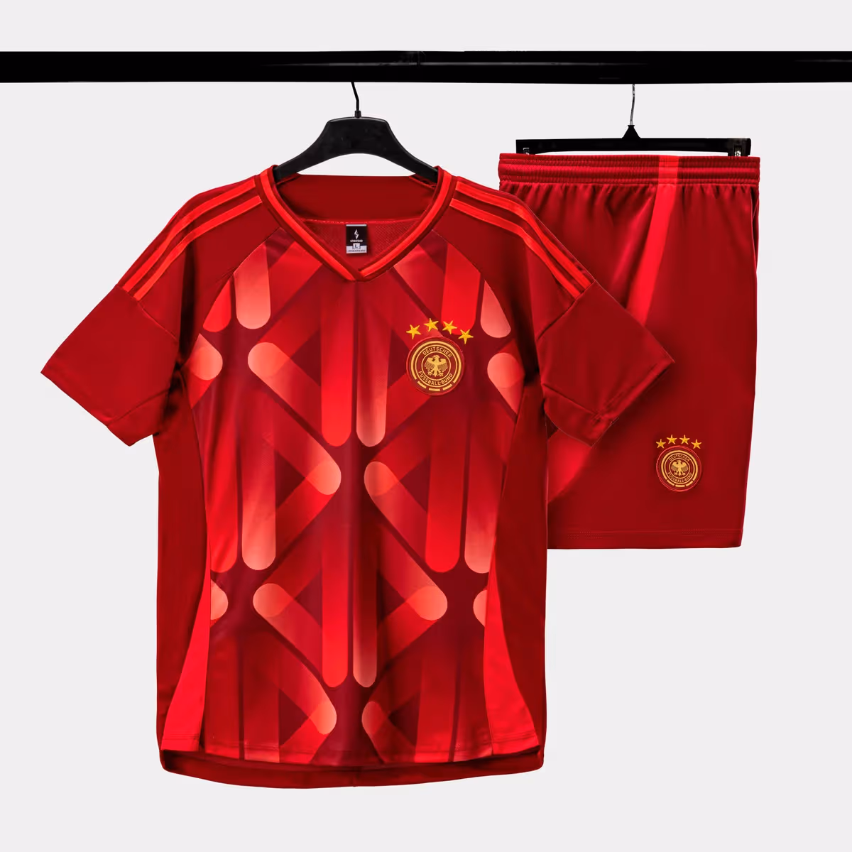 Bộ Quần Áo Bóng Đá Strivend Đức Đỏ Away SS25