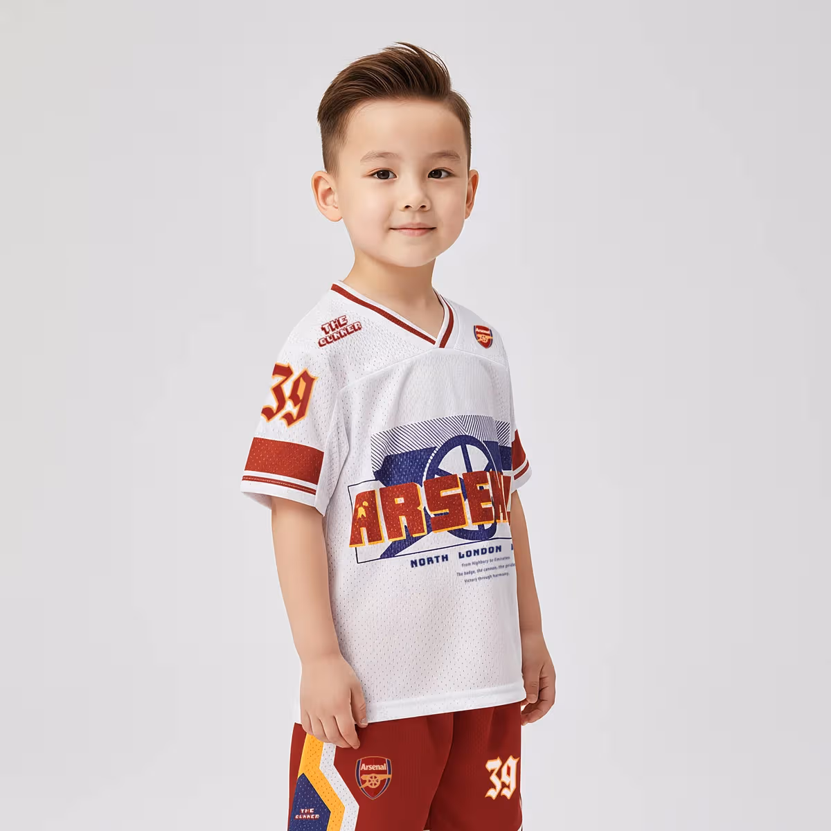 Quần áo Strivend Jersey Kid Arsenal Trắng Design SS26