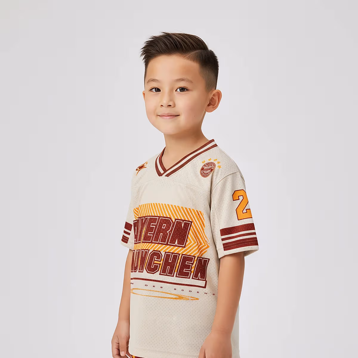 Quần áo Strivend Jersey Kid Bayern Kem Design SS26