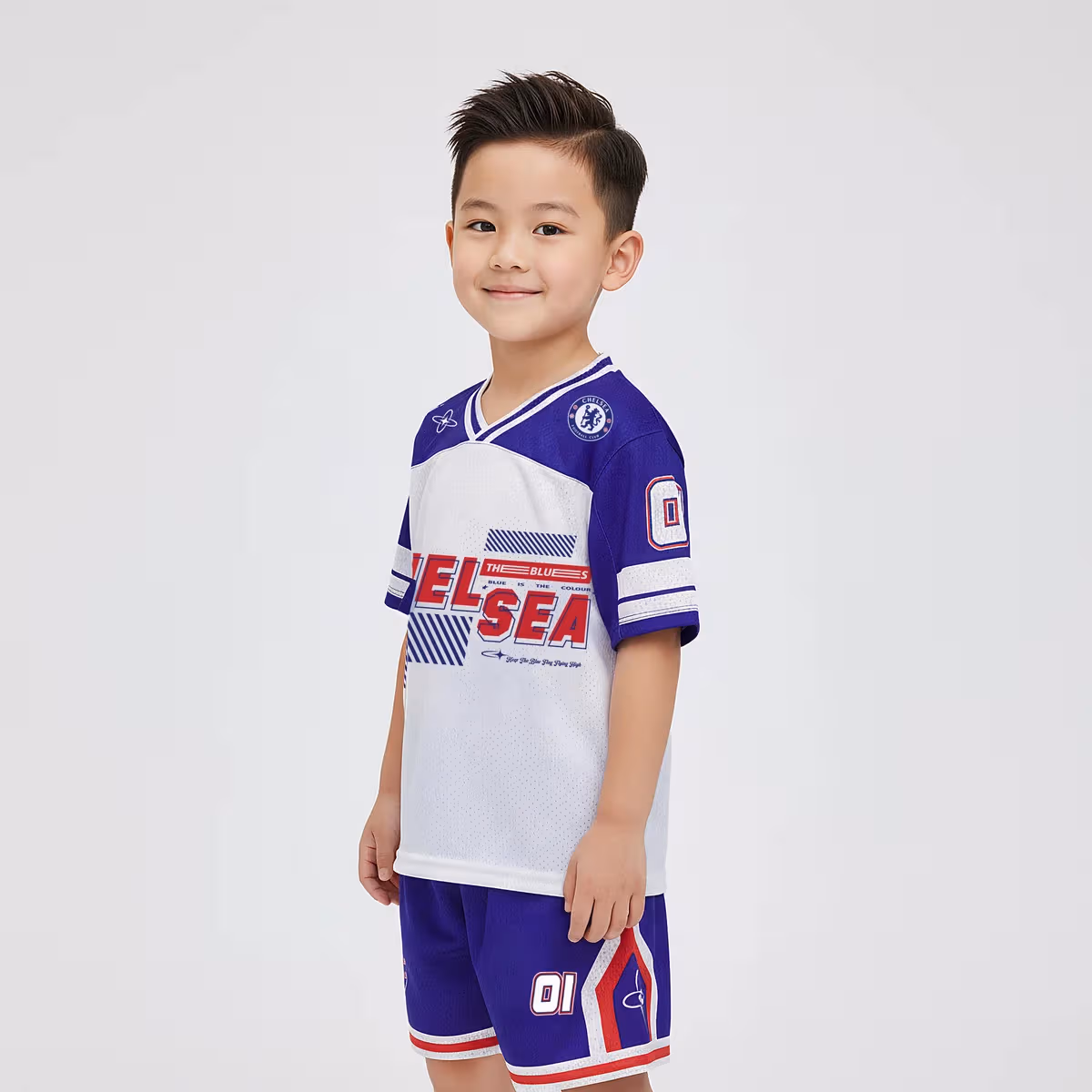 Quần áo Strivend Jersey Kid Chelsea Trắng Design SS26