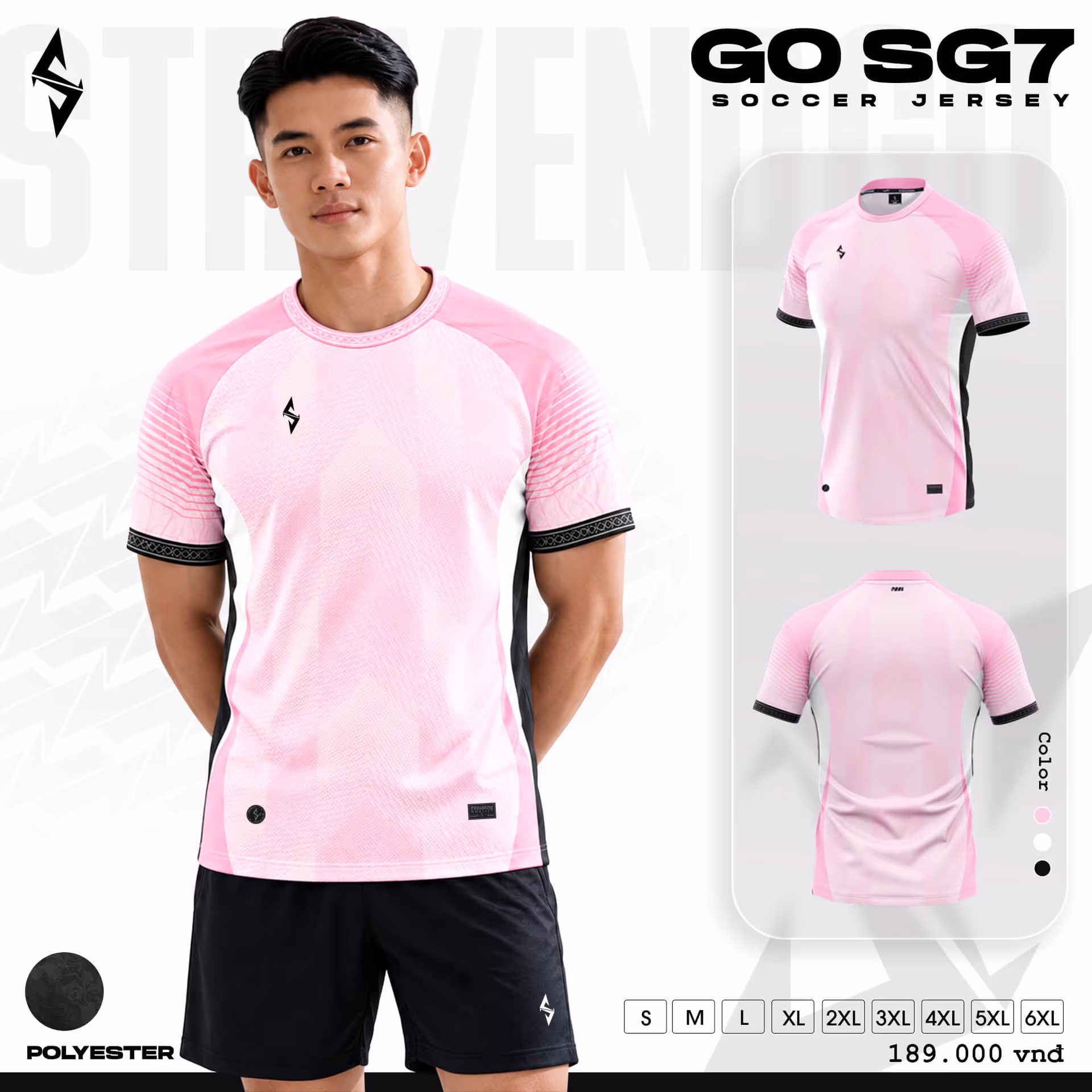 Bộ quần áo bóng đá Strivend Go SG07 Hồng