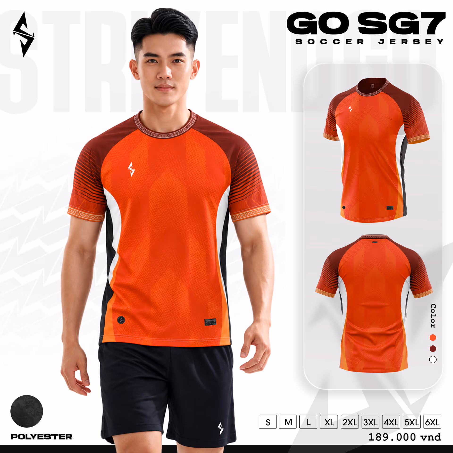 Bộ quần áo bóng đá Strivend Go SG07 Đỏ