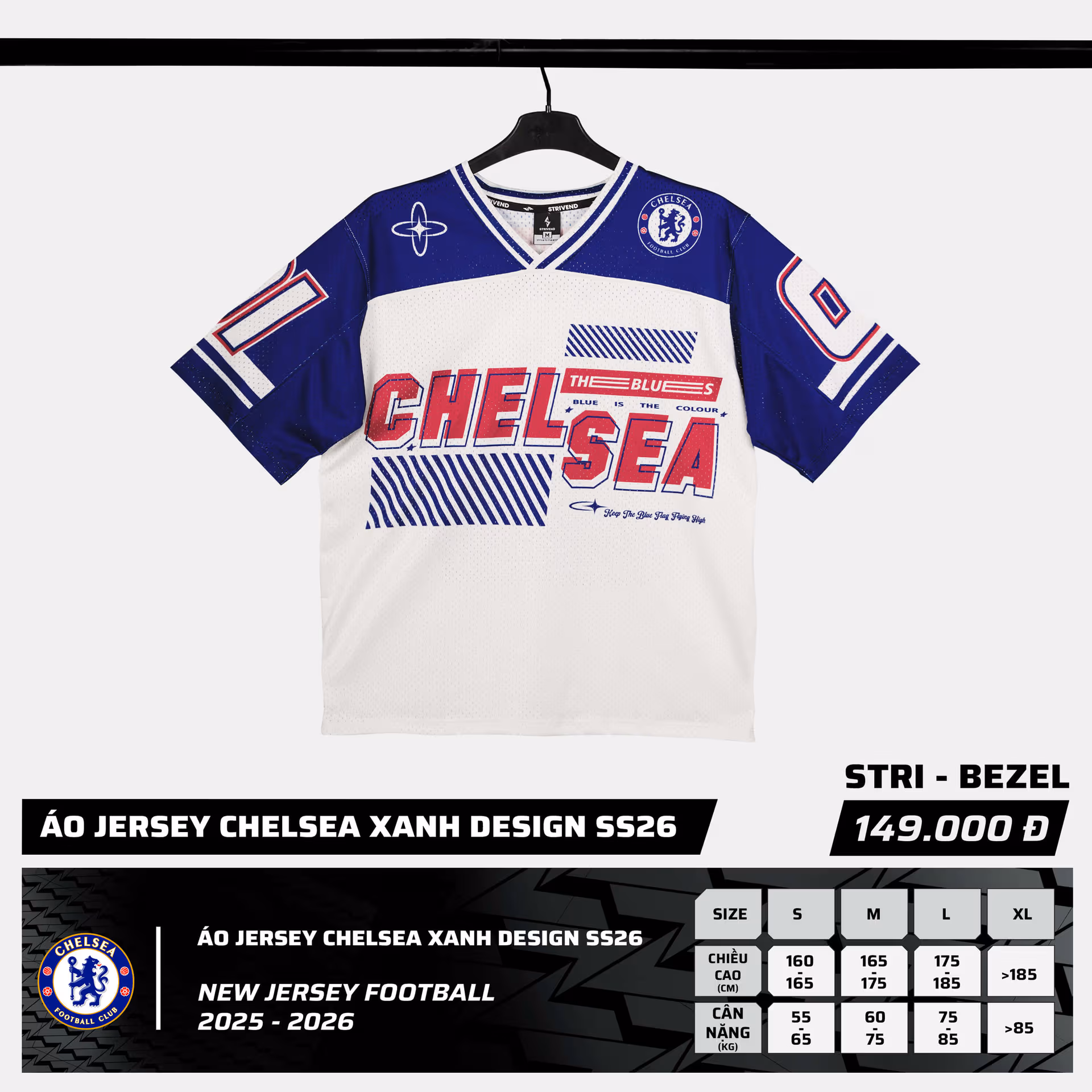 Strivend - Áo Jersey Chelsea Xanh Design SS26