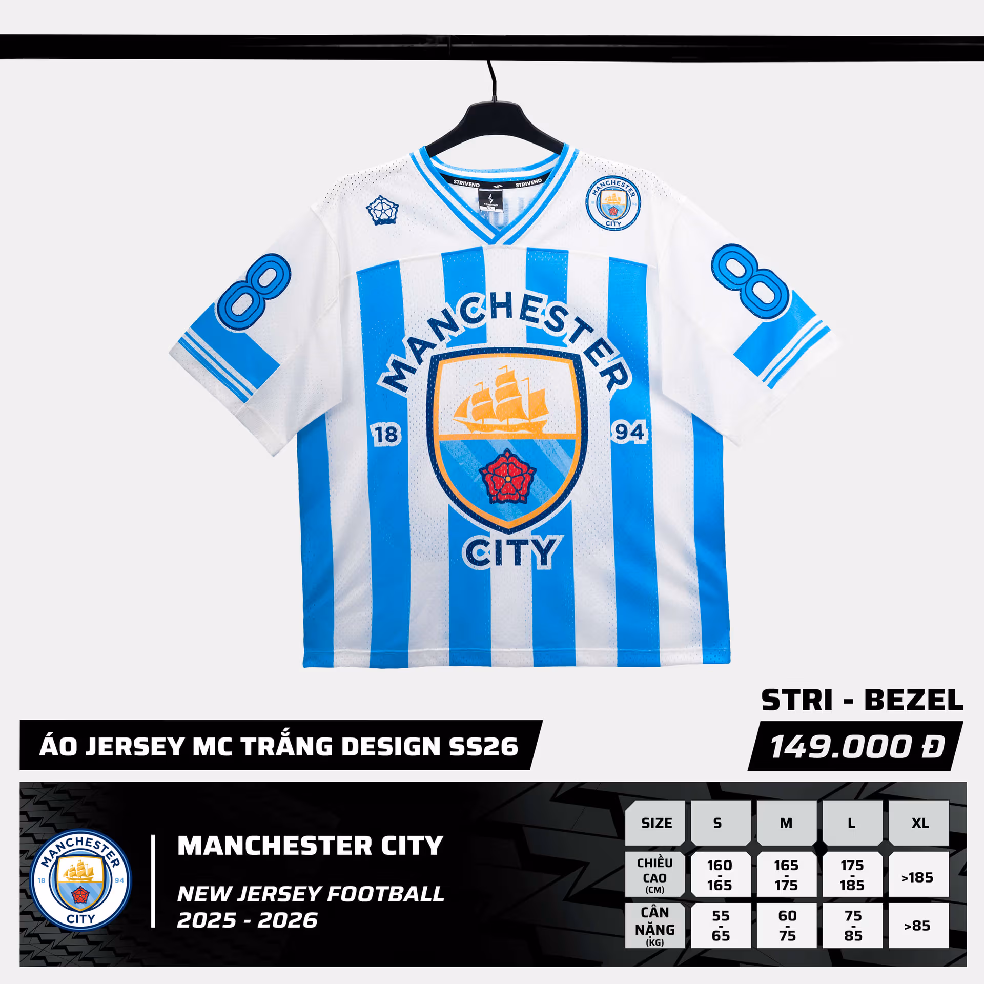 Strivend - Áo Jersey MC Trắng Design SS26