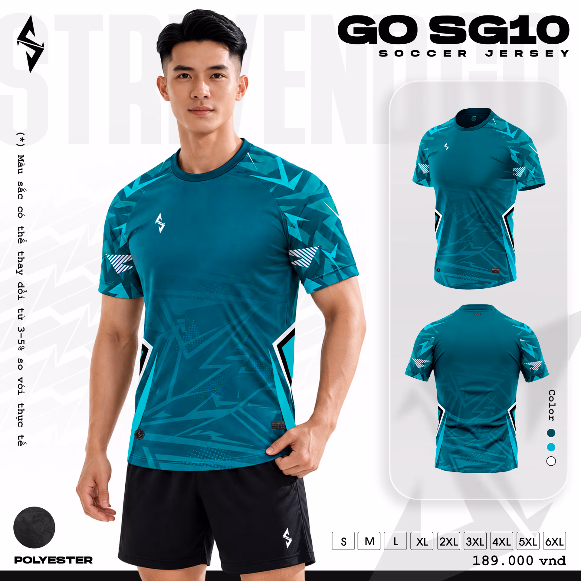 Bộ quần áo bóng đá Strivend Go SG10 Lông Công