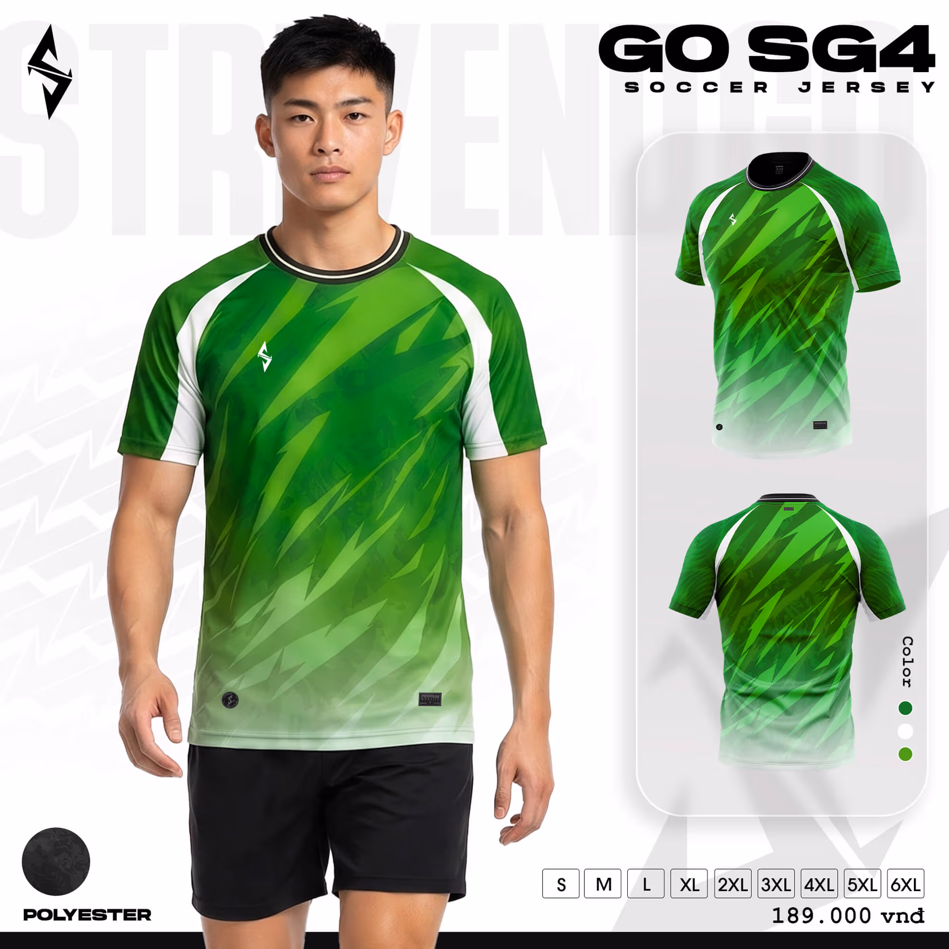 Bộ quần áo bóng đá Strivend Go SG04 Xanh Lá
