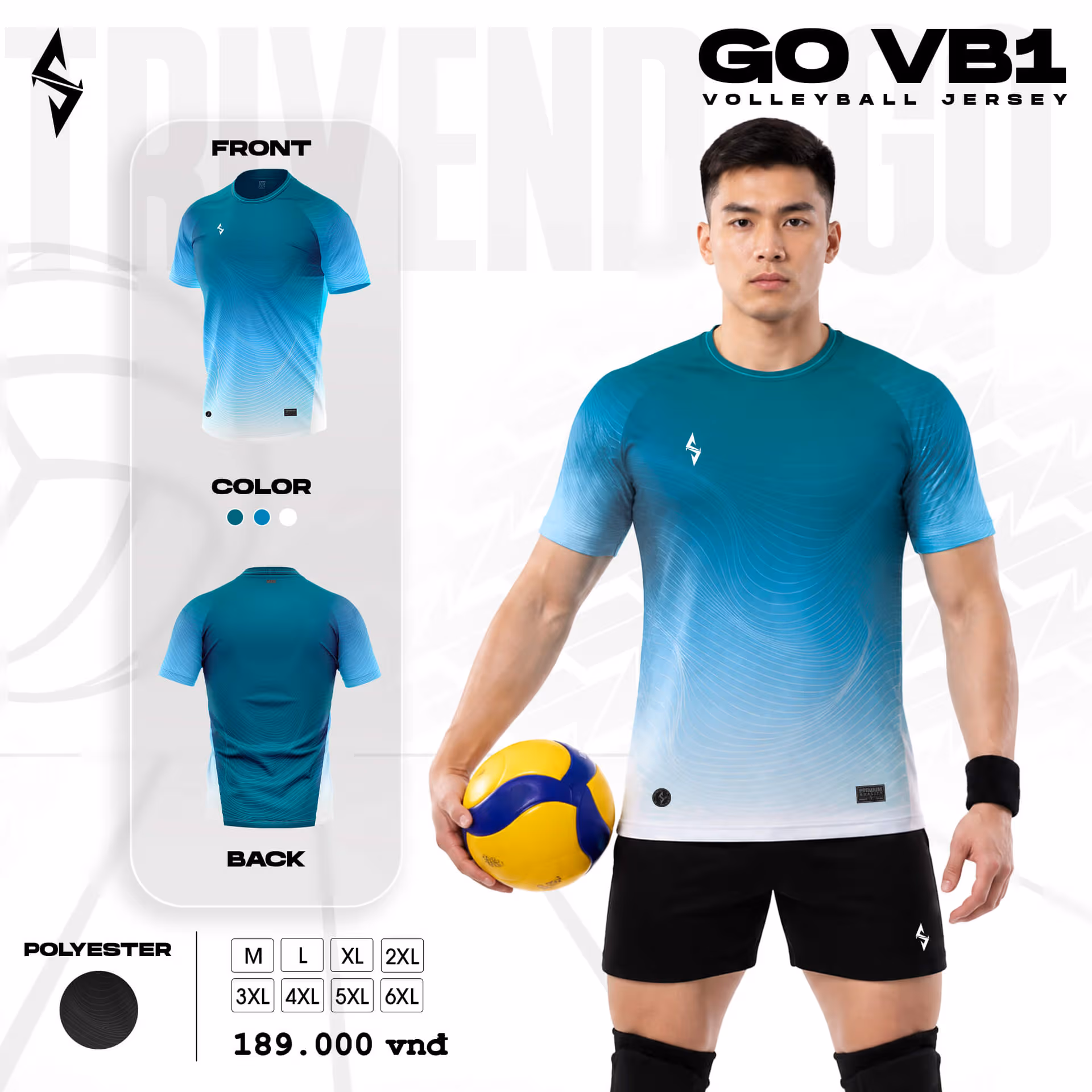 Quần áo bóng chuyền Nam Strivend GO VB01 Lông Công