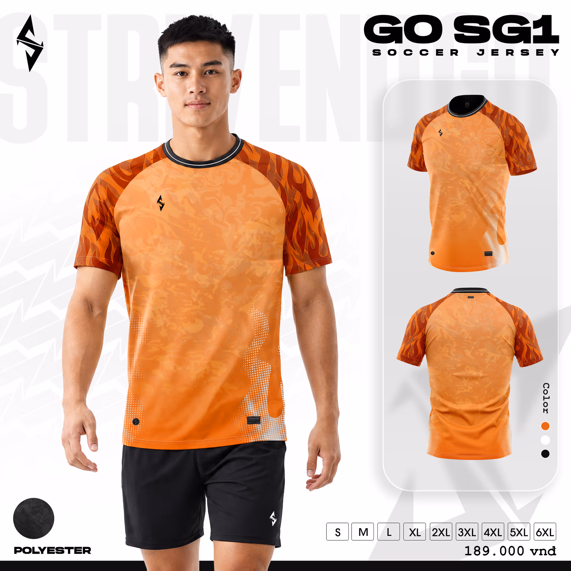 Quấn áo bóng đá Strivend Go SG01 Cam