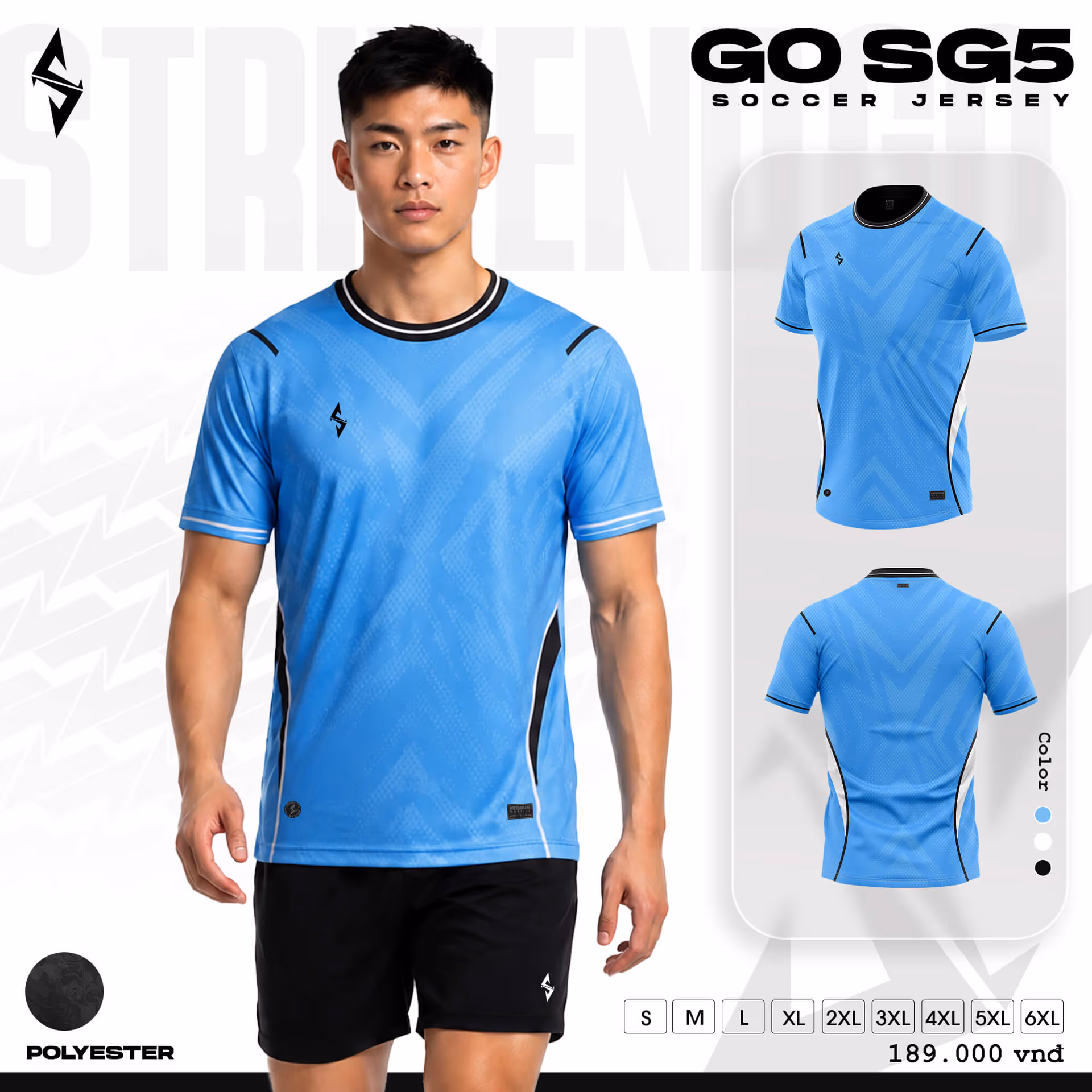 Bộ quần áo bóng đá Strivend Go SG05 Xanh Ya