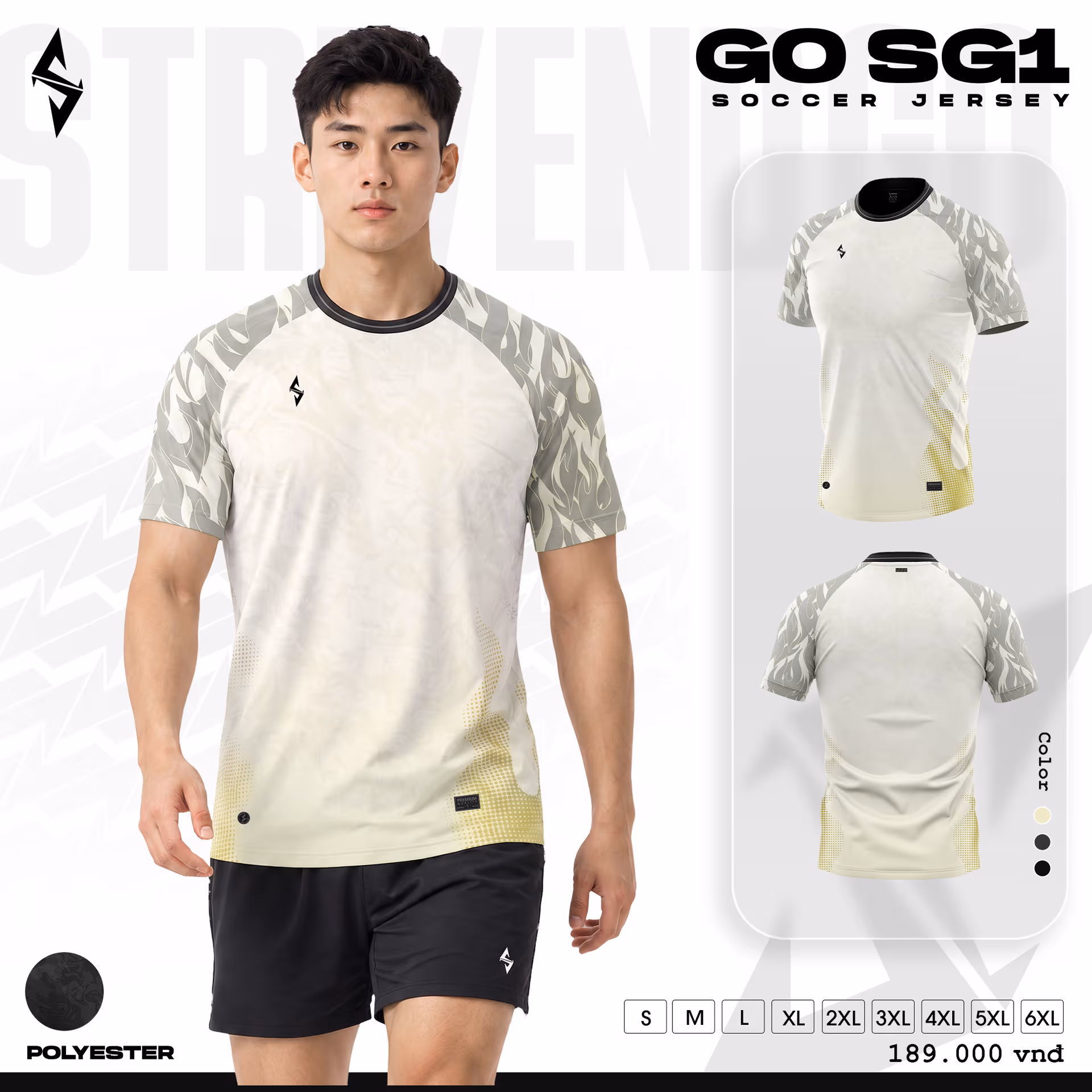 Quấn áo bóng đá Strivend Go SG01 Kem