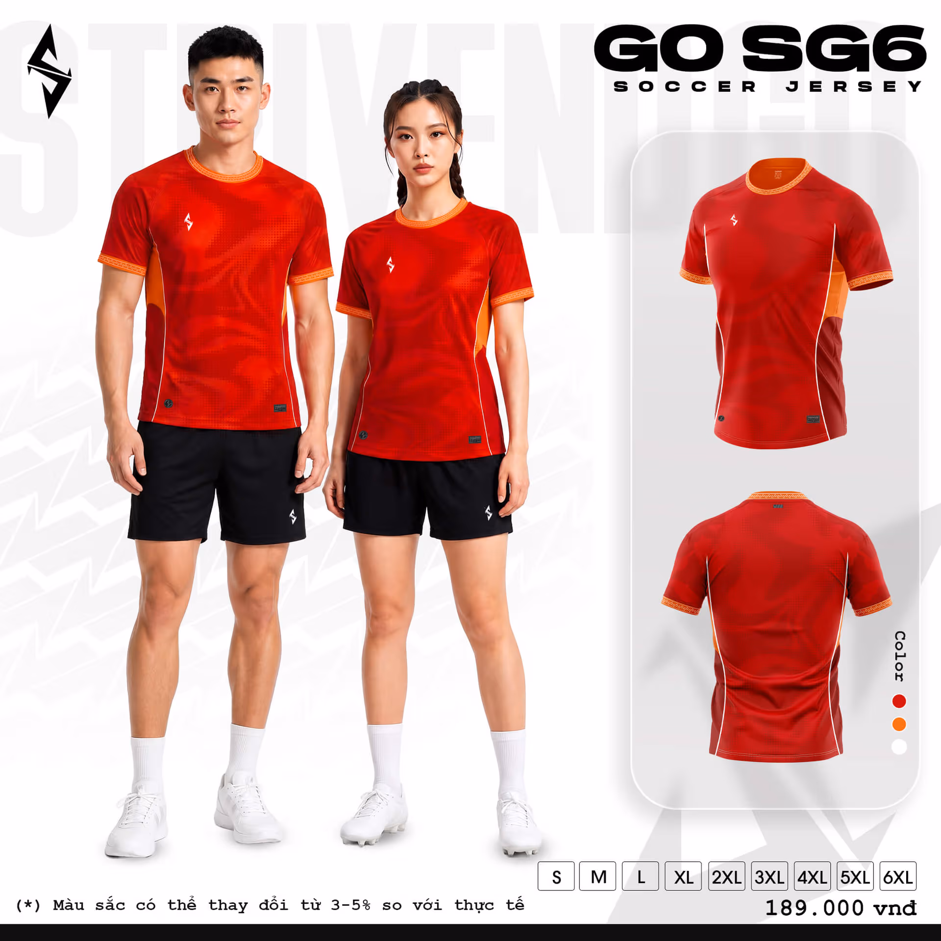 Bộ quần áo bóng đá Strivend Go SG06 Đỏ