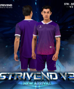 Bộ quần áo bóng đá không logo Strivend V3 Tím