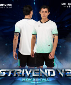 Bộ quần áo bóng đá không logo Strivend V3 Trắng