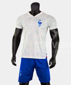 Quần áo bóng đá Strivend tuyển Pháp Trắng WC22